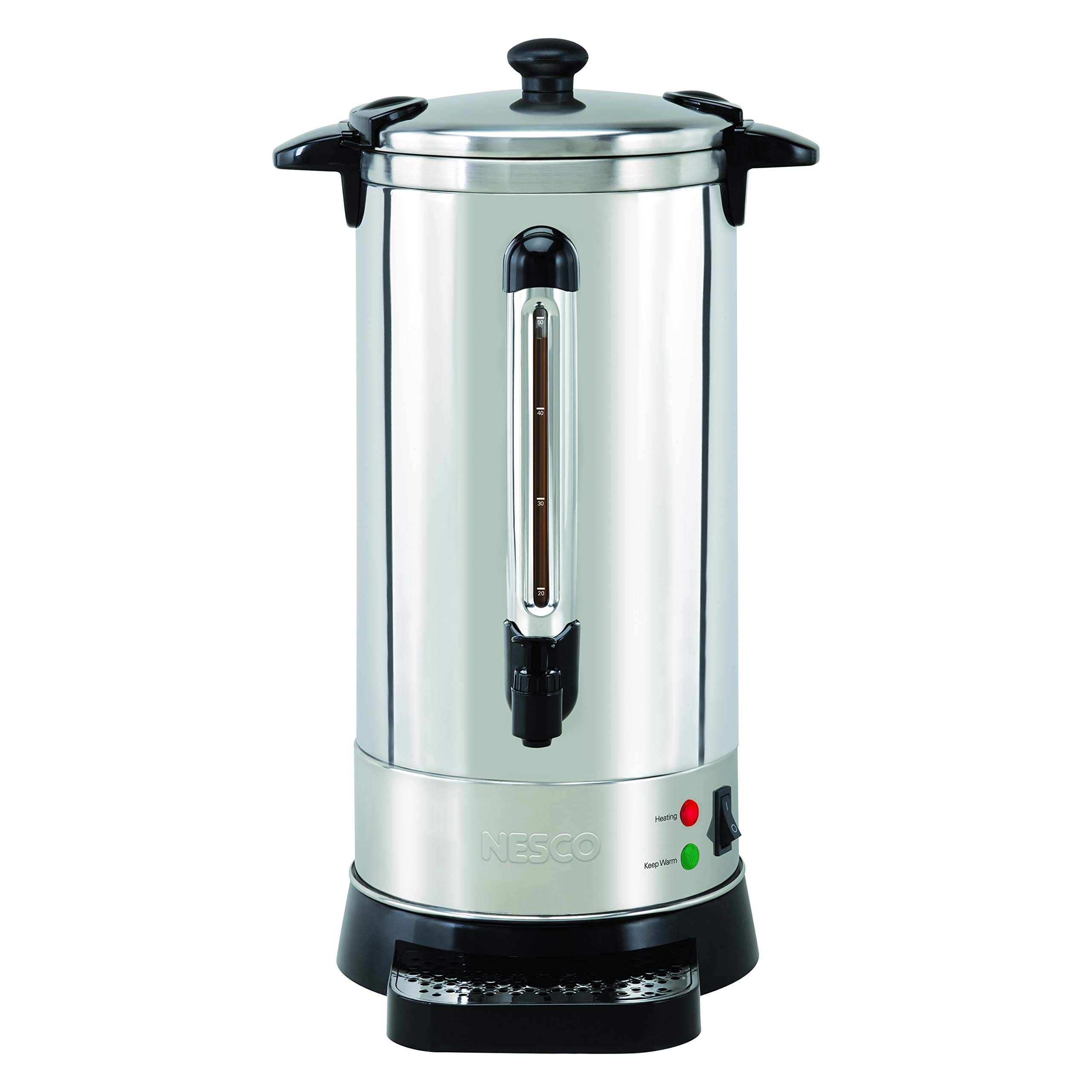 NESCO CU-50 Professional Stainless Steel Coffee Urn - 50 Cup Capacity for Large Gatherings, Offices & Catering Events