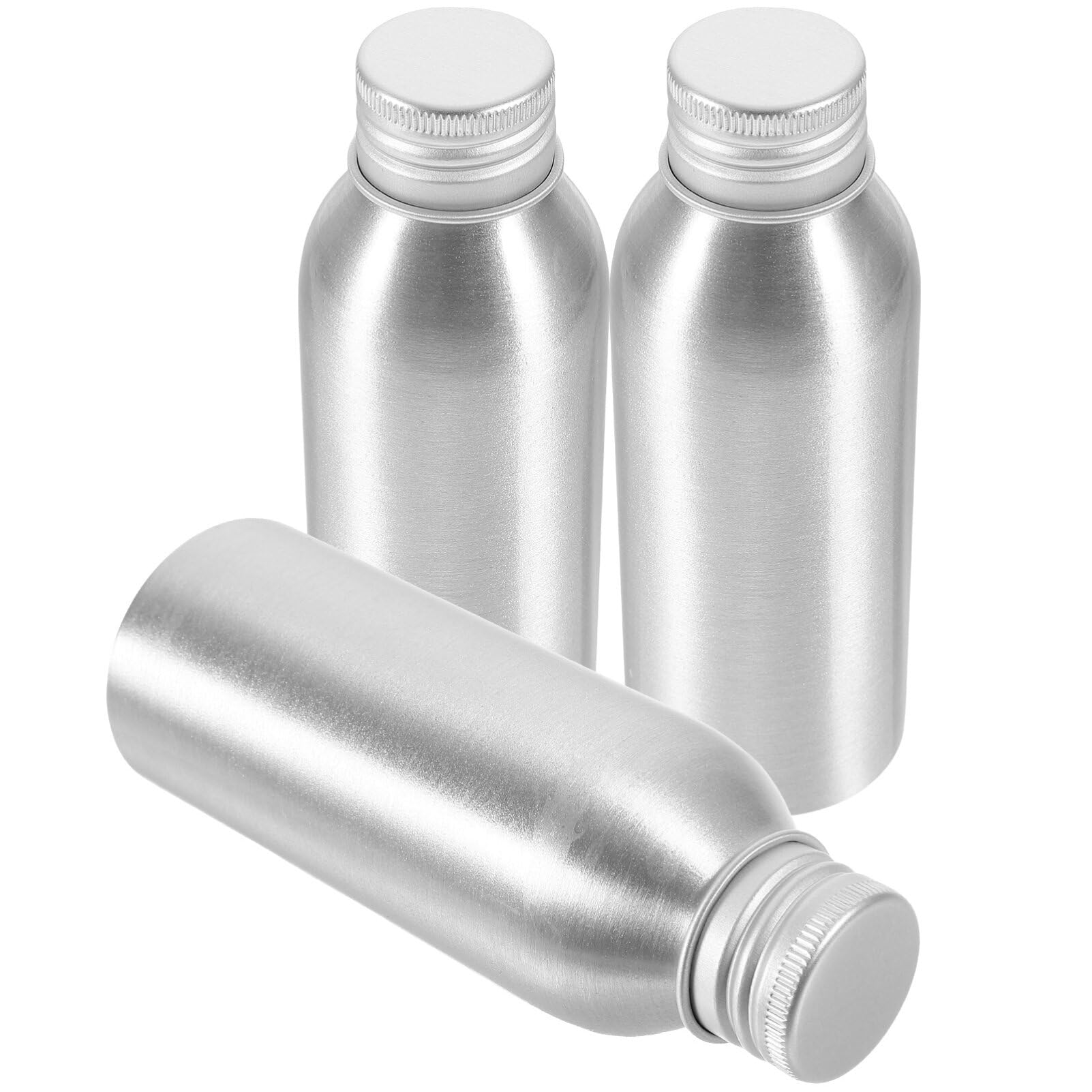 Yardwe 3-Pack Refillable Aluminum Bottles with Screw Caps - Essential Oil Containers, Perfume Bottles & Lotion Dispensers for Travel, DIY Cosmetics & Sample Storage | Leakproof & Reusable
