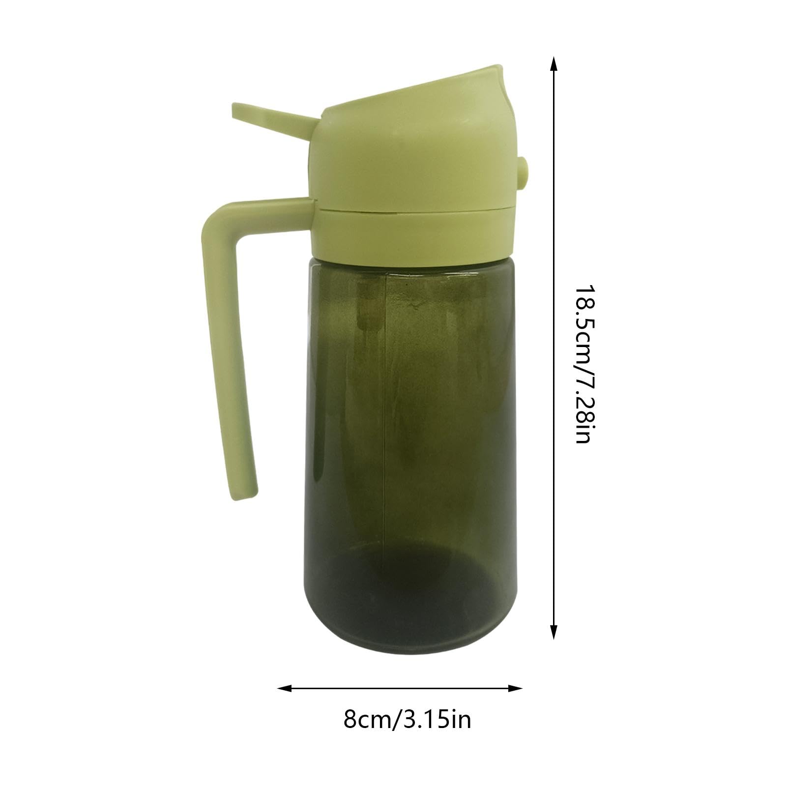 2-in-1 Oil Dispenser & Sprayer Bottle - 470ml Kitchen Oil Container for Olive, Vegetable & Cooking Oils - Perfect for Salad Dressing, Frying & Baking - Leakproof & Durable Glass Bottle with Spray & Pour Functions