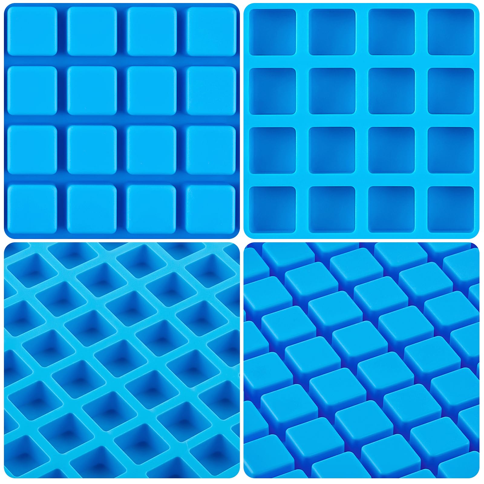JOERSH Square Silicone Candy Molds - 252 Cavity for Hard Candy, Gummy, Caramels, Chocolate, Ganache & Ice Cubes - Perfect for DIY Desserts, Party Treats & Baking Decorations