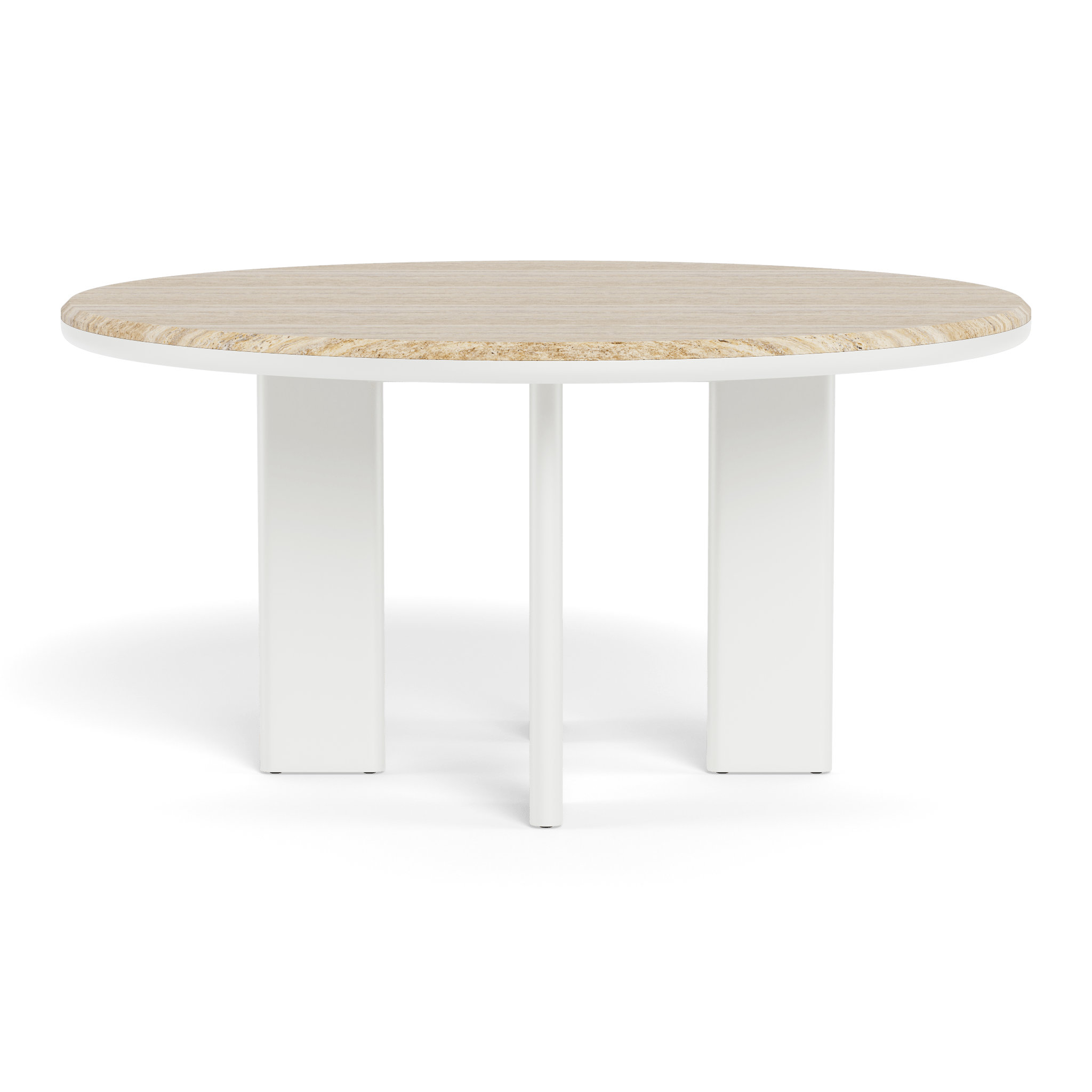 Palm Beach Aluminum Round Dining Table 60 Inch - Outdoor Patio, Garden, Poolside Dining Set for Backyard & Restaurant Use