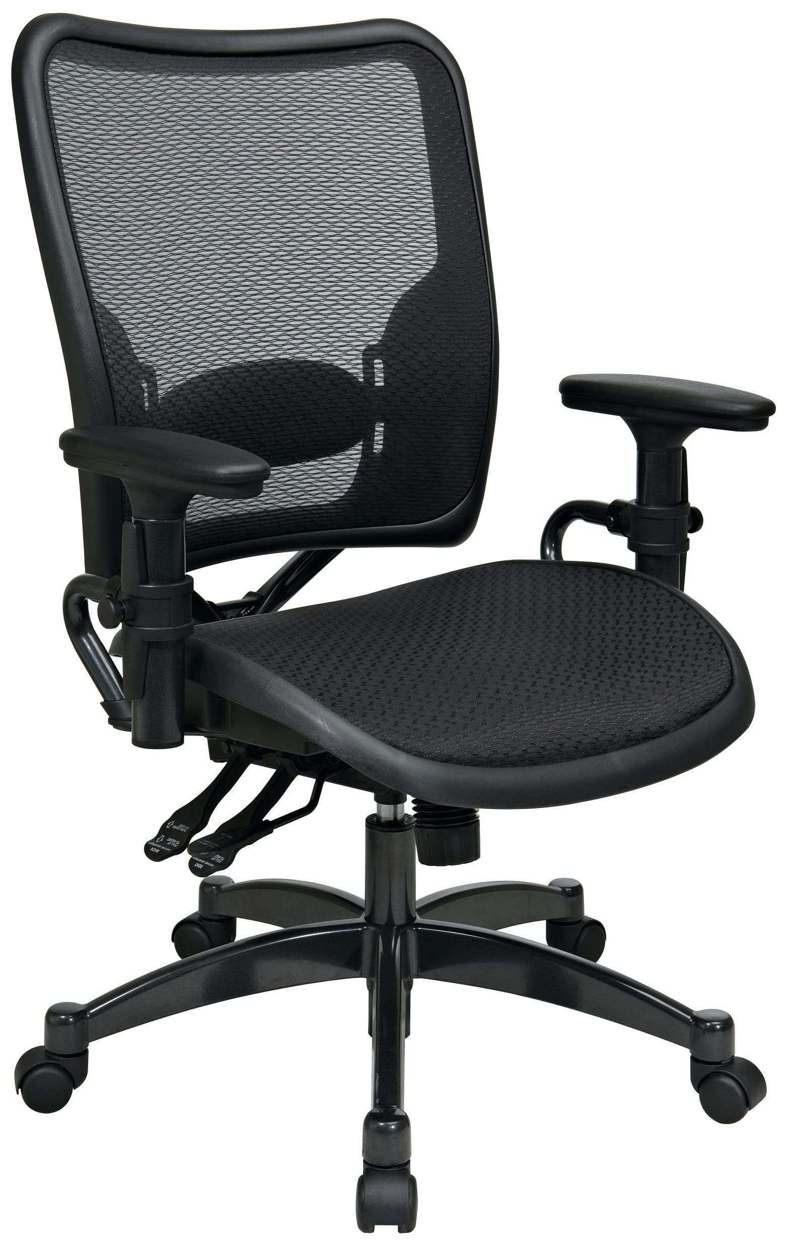 Dual Function Ergonomic Mesh Office Chair with AirGrid Technology - Adjustable Lumbar Support for Home & Workspace Comfort