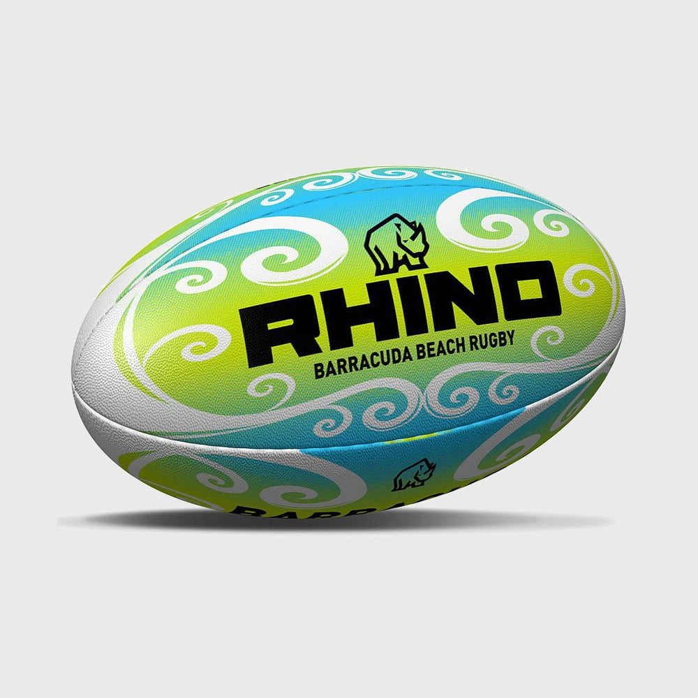 Rhino Barracuda Midi Beach Pro Rugby Ball - Waterproof & Durable Training Rugby Ball for Beach, Backyard, and Park Games - Perfect for Rugby Practice, Casual Play, and Outdoor Sports Activities
