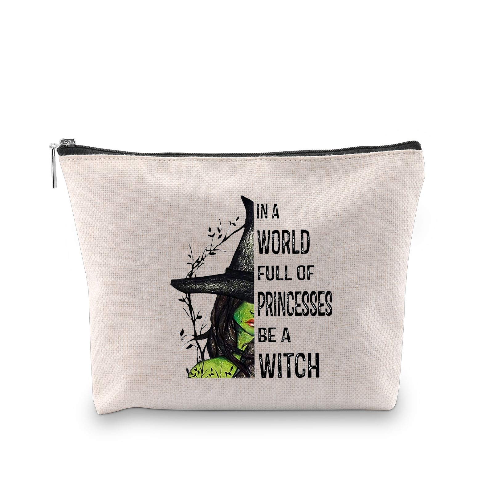 Be A Witch Makeup Bag - Novelty Cosmetic Pouch with Unique Zipper Closure - Perfect Gift for Halloween, Cosplay & Princess Lovers - Travel & Daily Use Organizer