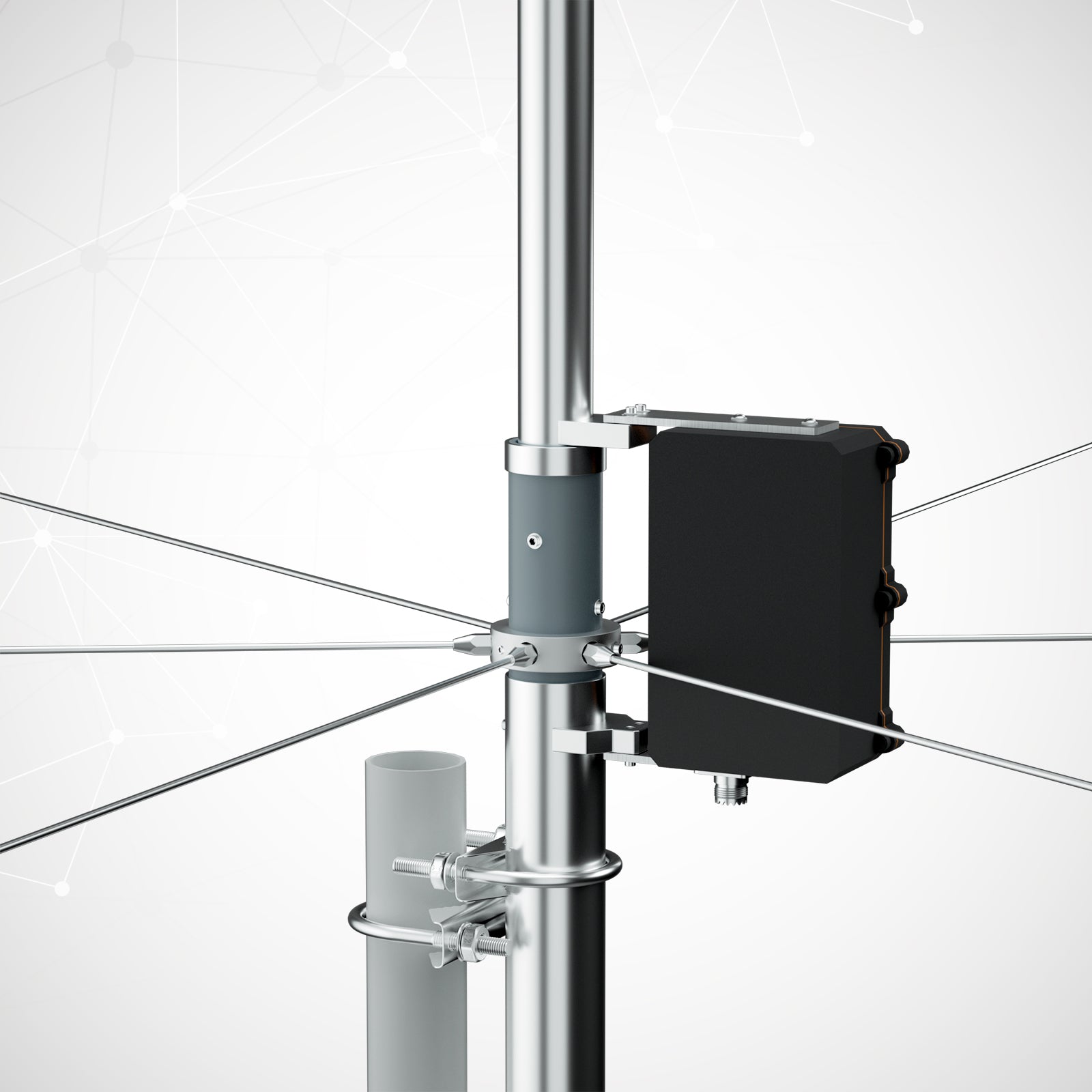 Xiegu VG4 4 Band HF Vertical Base Station Antenna for 40m/20m/15m/10m Bands | Compatible with HF Transceivers | Ideal for Amateur Radio, DXing, and Field Operations