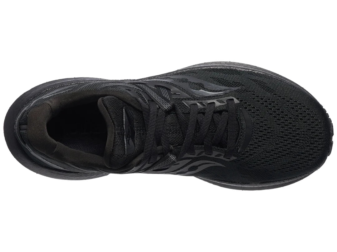Saucony Women's Triumph 20 Running Shoes - Triple Black Color | Lightweight Cushioned for Long Distance & Marathon Training | Road & Treadmill Use