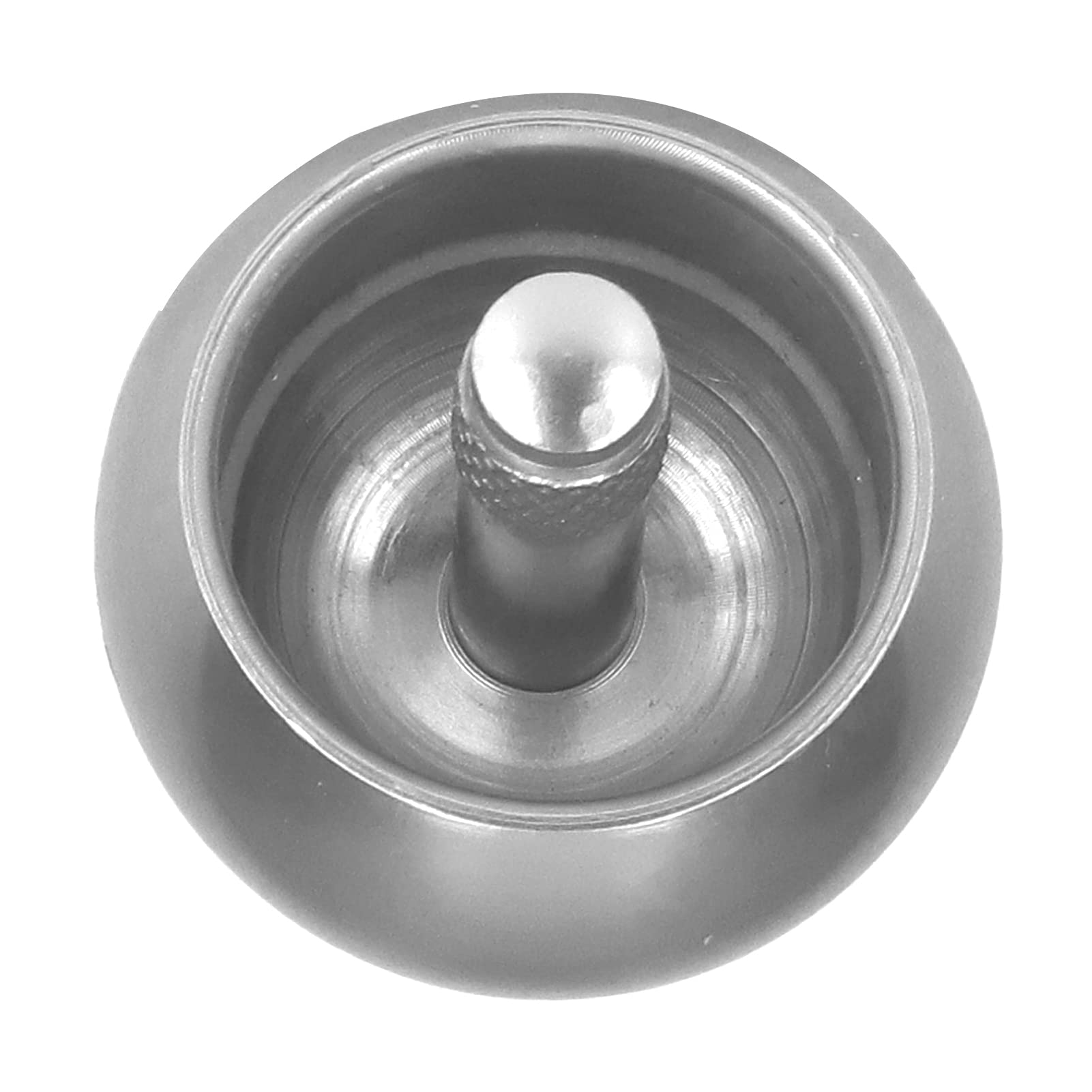 Premium Metal Gyro Spinner Toy - Mushroom Shape with Smooth Rotation & Storage Bag - Stress Relief & Fidget Toy for Adults & Kids - Great Gift Idea for Office, Home, Travel (Silver)
