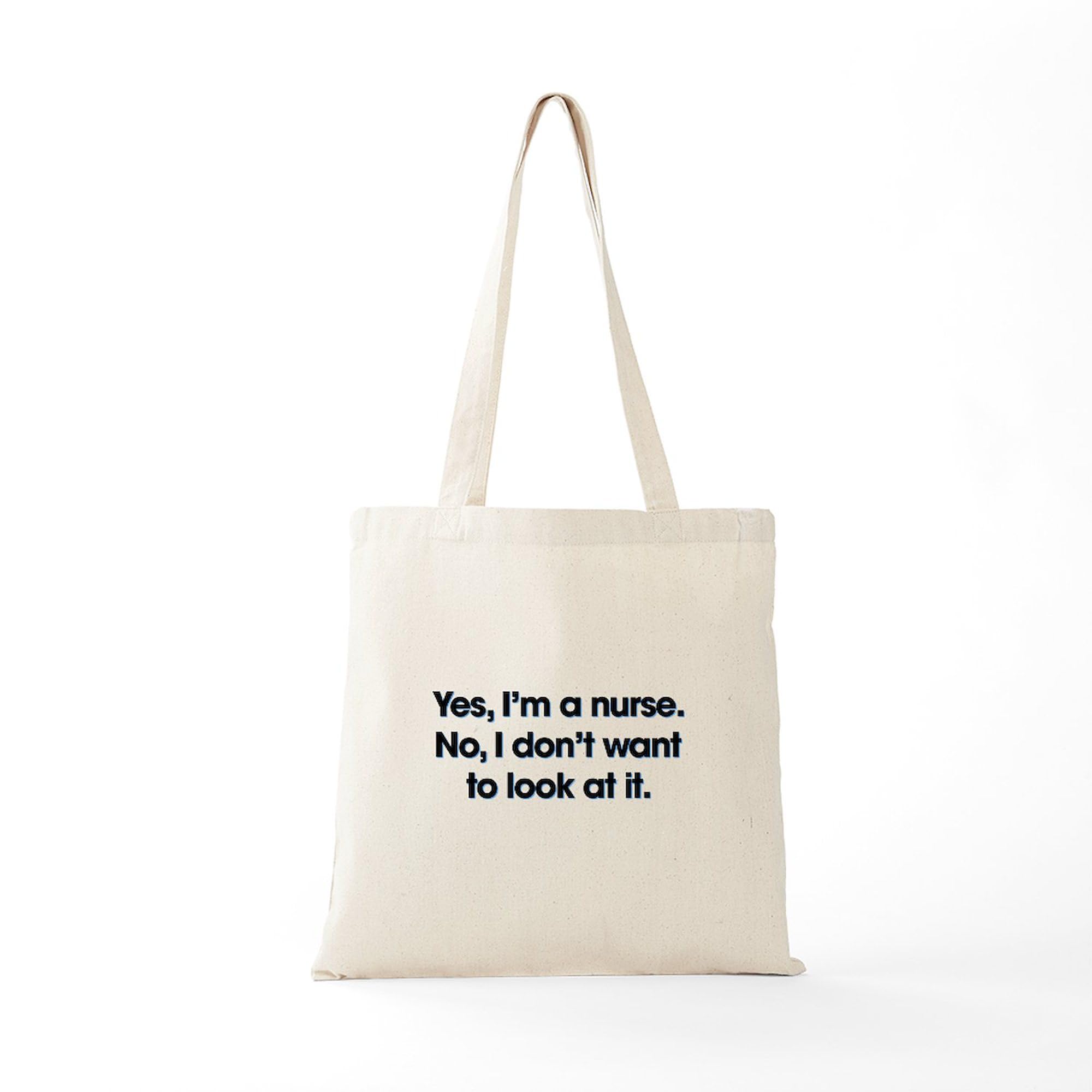 Nurse Tote Bag - Natural Canvas Reusable Shopping Bag for Medical Professionals | Perfect for Work, Groceries & Everyday Use