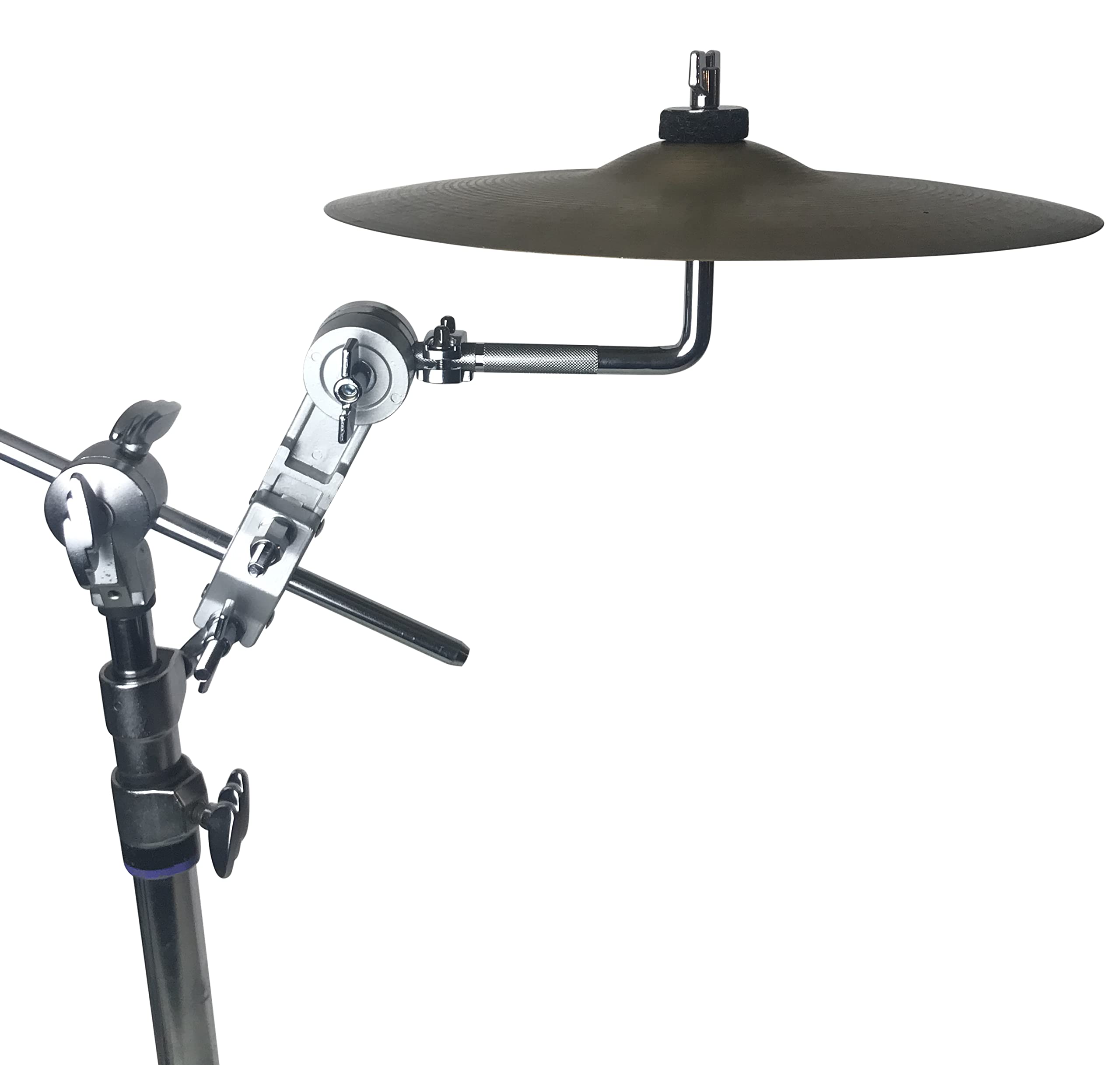 AIAS Adjustable Splash and Bell Cymbal Mount Clamp - Heavy Duty Drum Hardware for Professional Drummers | Perfect for Live Performances & Studio Recordings