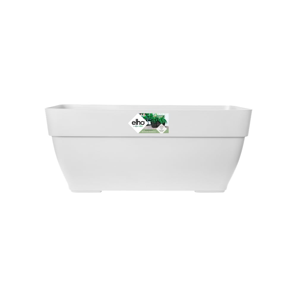 elho Vibia Campana Trough 80 - White Recycled Outdoor Planter - 30.1