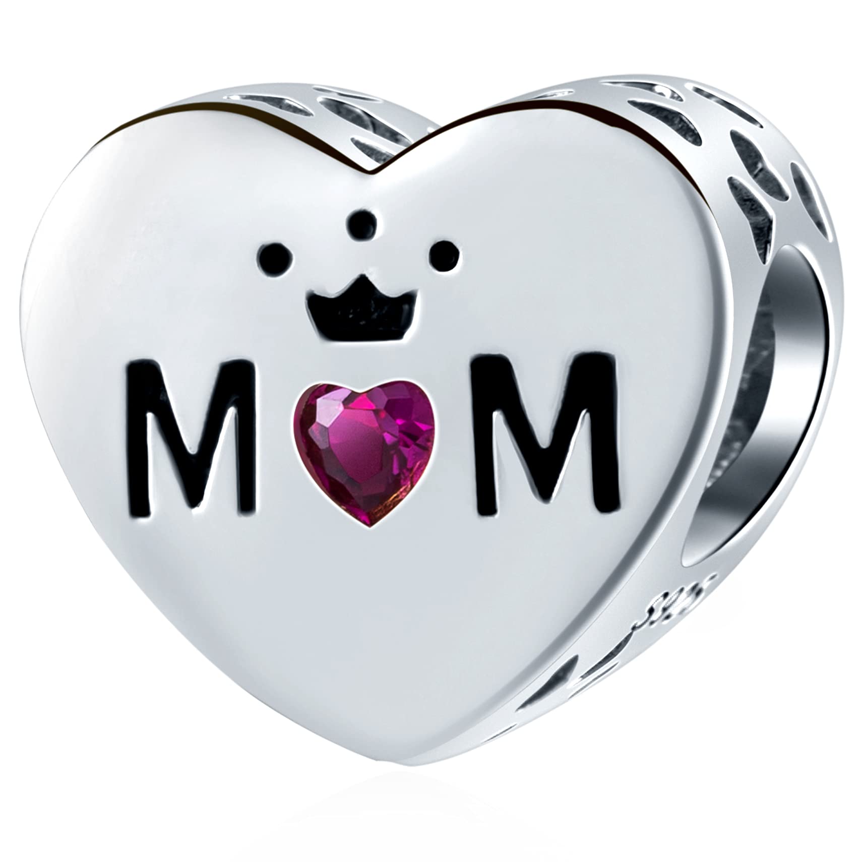 EMOSTAR Sterling Silver Family Theme Charms - Mother Father Daughter Son, Nana, Wife Husband, Godmother, Mom Crown & Sister Heart Beads | Perfect Gift for Mother's Day, Father's Day & European Bracelet Lovers | Ideal for Family Reunions, Anniversary Gifts & Special Occasions