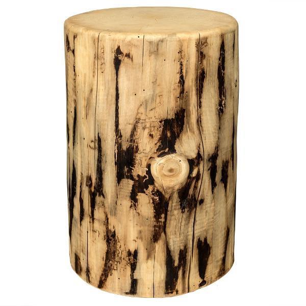 Authentic Montana Cowboy Stump - Handcrafted Wooden Stool for Western Decor & Ranch Style Home - Perfect for Camping, Hunting, and Outdoor Gatherings