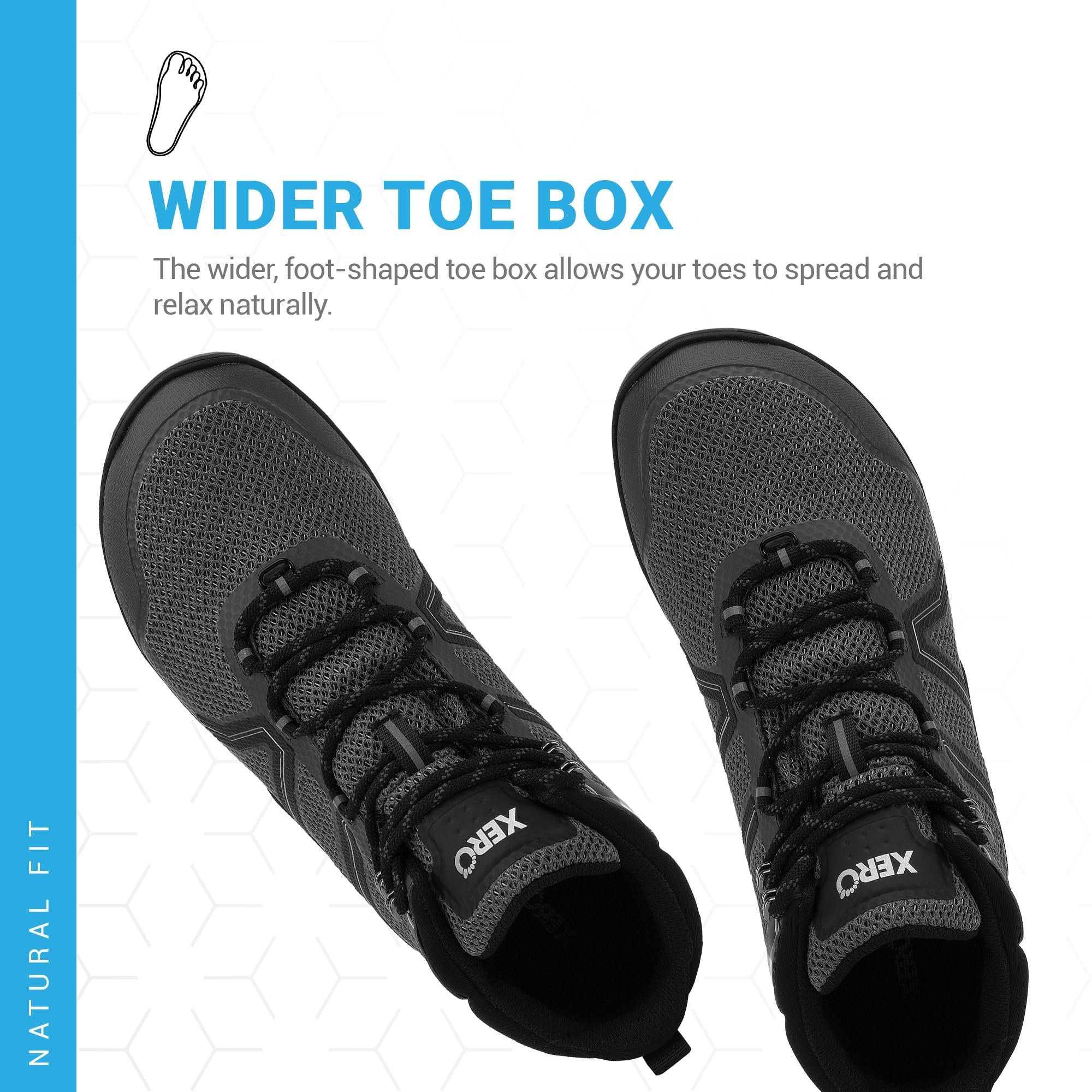 Xero Shoes Barefoot Hiking Boots for Men - Waterproof Xcursion Fusion Minimalist Trail Shoes | Zero Drop, Wide Toe Box Design for Natural Foot Movement | Perfect for Outdoor Adventures, Trail Running & Backpacking