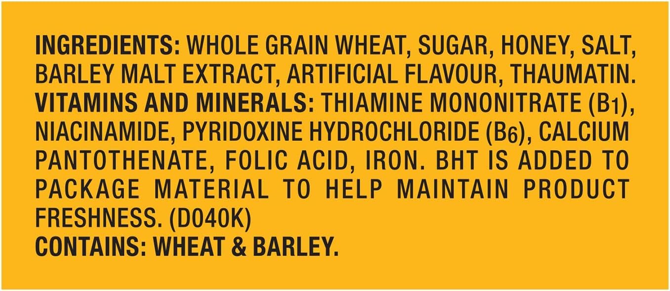 HONEY SHREDDIES Cereal - Family Size 710g (25oz) - Crunchy Wheat Breakfast Cereal - Imported from Canada - Perfect for Breakfast, Snacking & Family Sharing