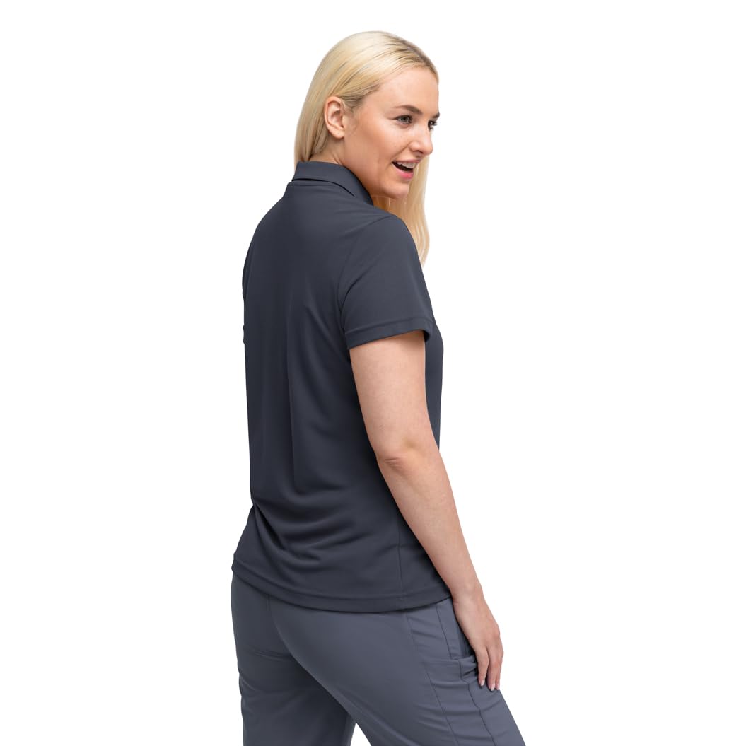 Maier Sports Women's Ulrike Functional Polo Shirt - Breathable & Quick-Dry for Hiking, Golf & Outdoor Activities