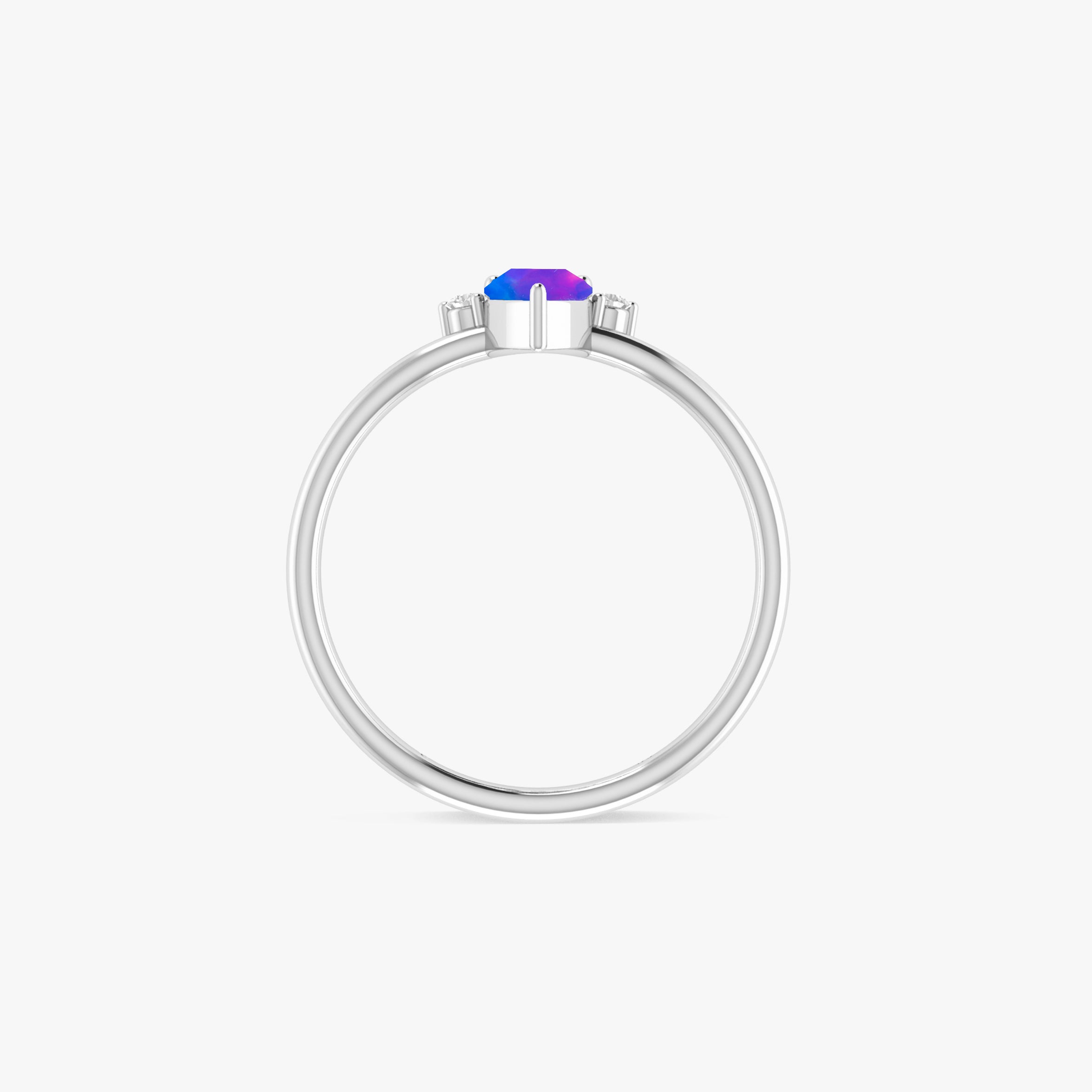 Fire Blue Opal Pear Gemstone Ring – Elegant Handmade Jewelry for Women, Perfect for Weddings, Parties & Special Occasions