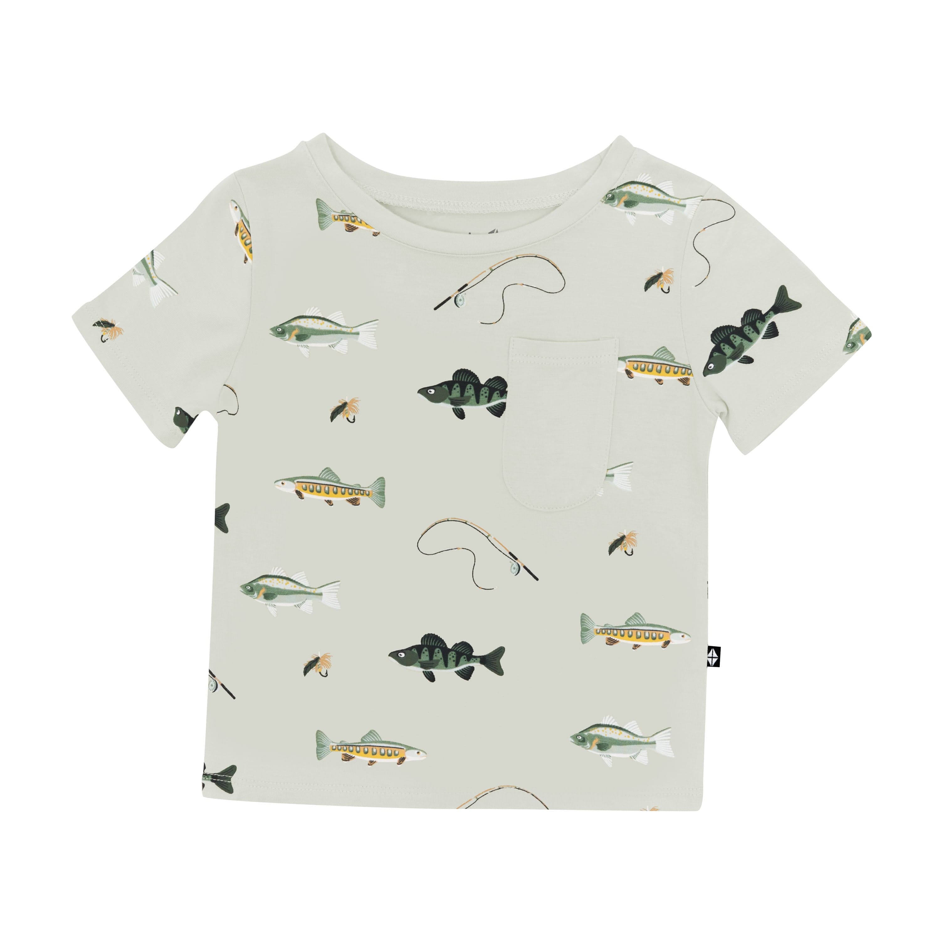Kids Fishing Graphic Crew Neck T-Shirt - Soft Cotton Toddler Tee for Boys & Girls - Perfect for Outdoor Adventures, Fishing Trips & Casual Wear