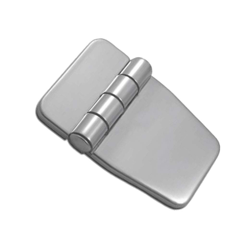 Premium 304 Stainless Steel Marine Boat RV Cabinet Door Hinge - Walnut Finish Flush Mount Folding Hinge with Protective Cover - Durable Hardware for Cabinets, Doors & Storage Compartments - Ideal for Marine, RV, Campers & Home Furniture Applications