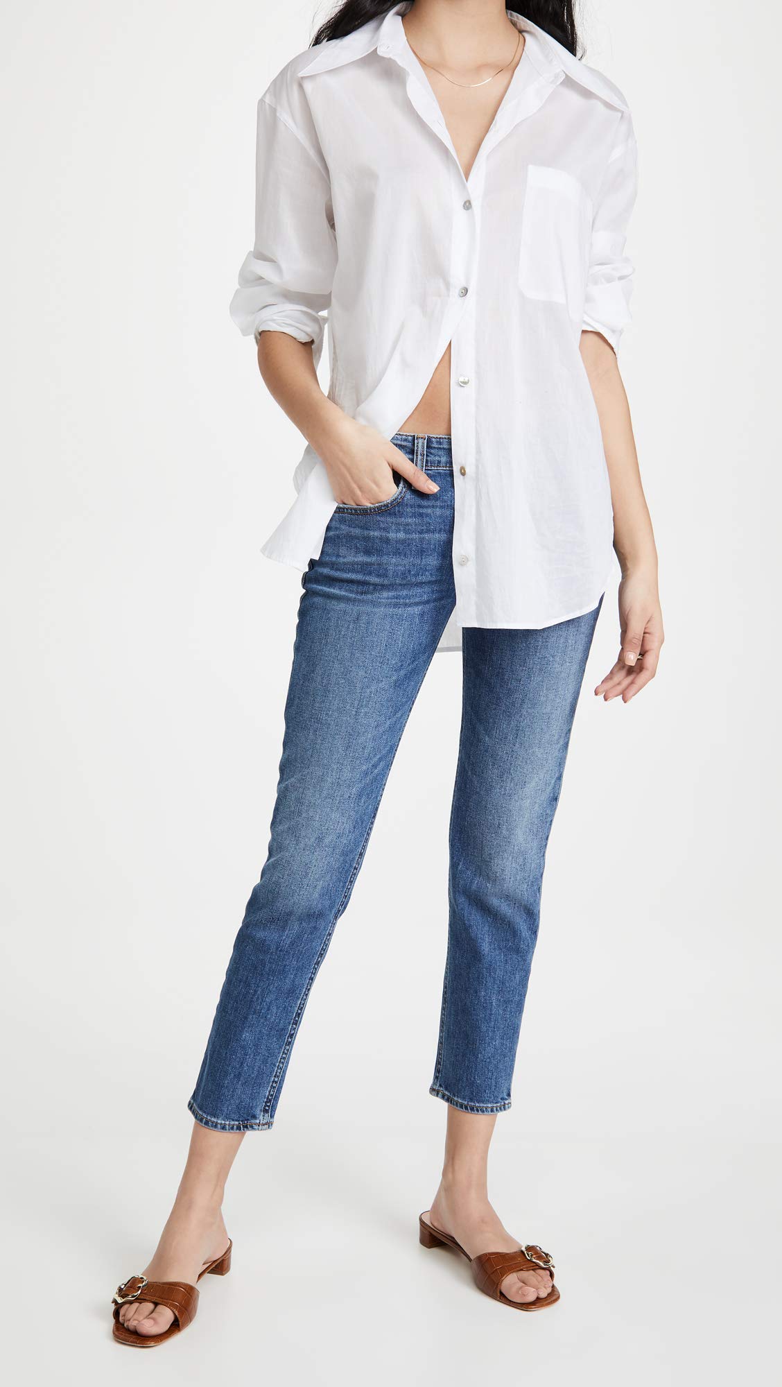 rag & bone Women's Dre Low Rise Slim Boyfriend Jeans - Distressed Denim Pants for Casual Wear & Street Style Outfits