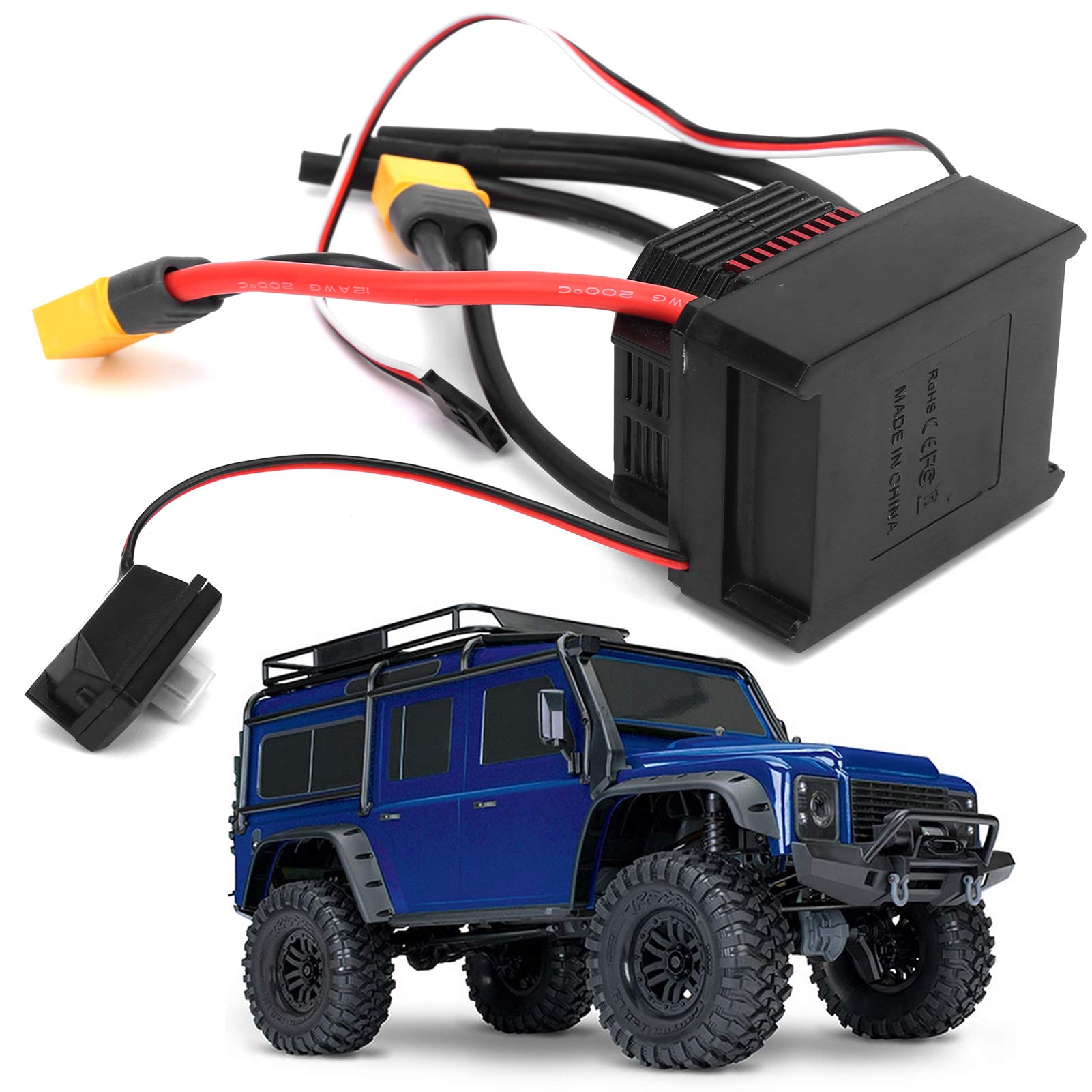150A Brushless Motor ESC - Sensorless Electric Speed Controller for 1/10 & 1/8 RC Cars with Plug | High-Performance RC Accessory for Racing & Off-Road Vehicles