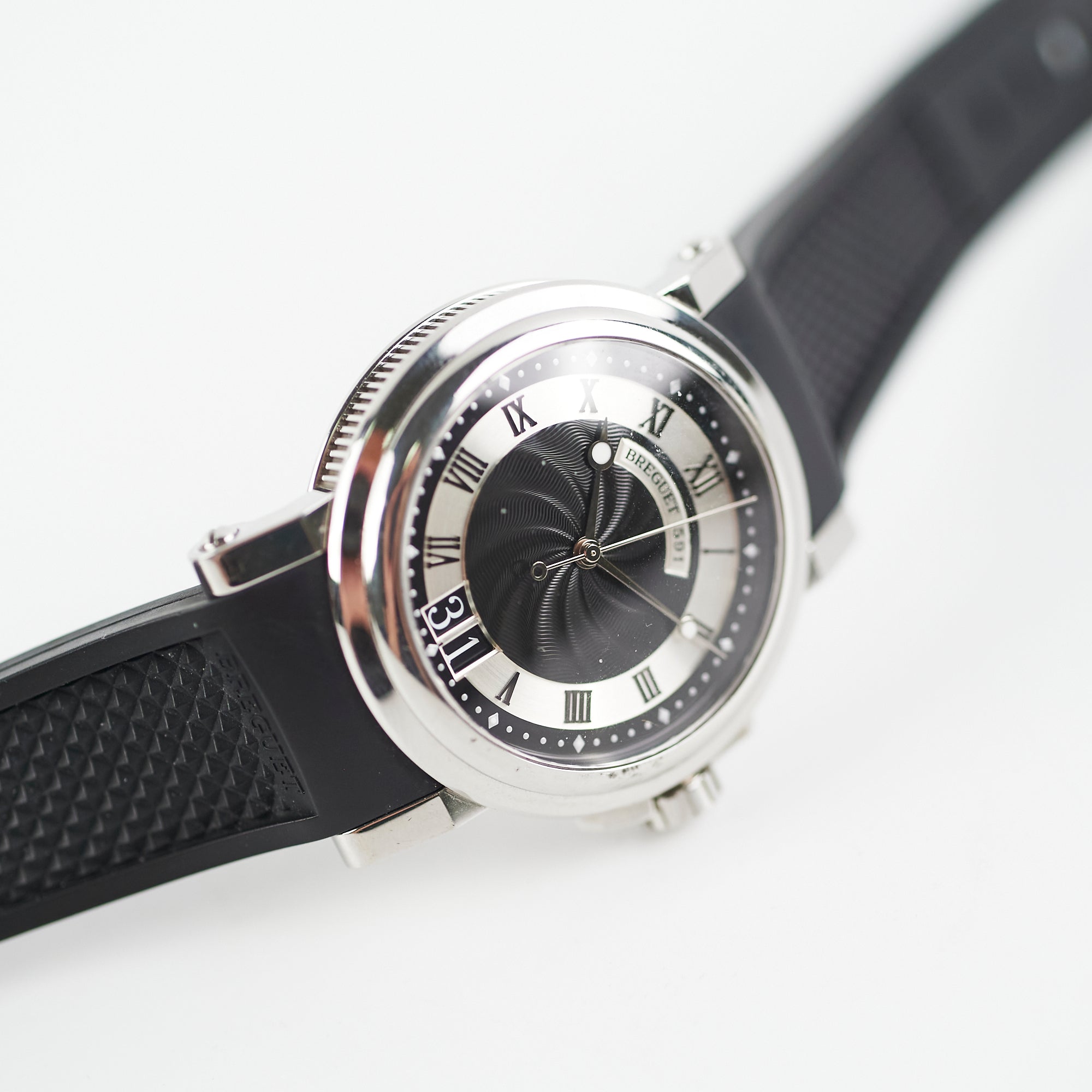 Breguet Marine 5817 Stainless Steel Black Dial Men's Luxury Watch for Diving, Business & Formal Occasions