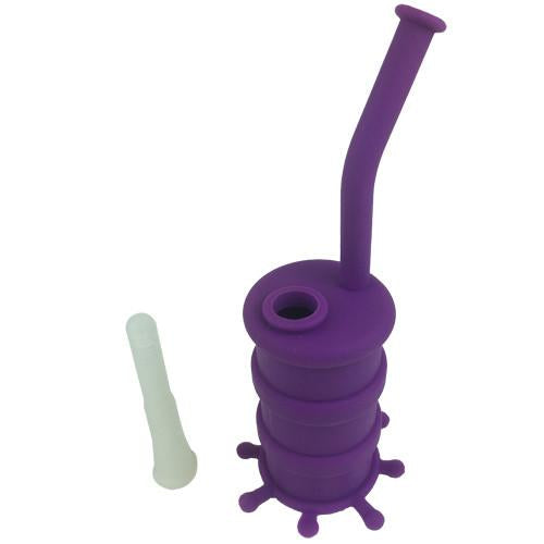 Premium Oil Drum Silicone Dab Rig - Shatter Proof Portable Water Pipe for Concentrates - Perfect for Travel, Home Use & Outdoor Adventures