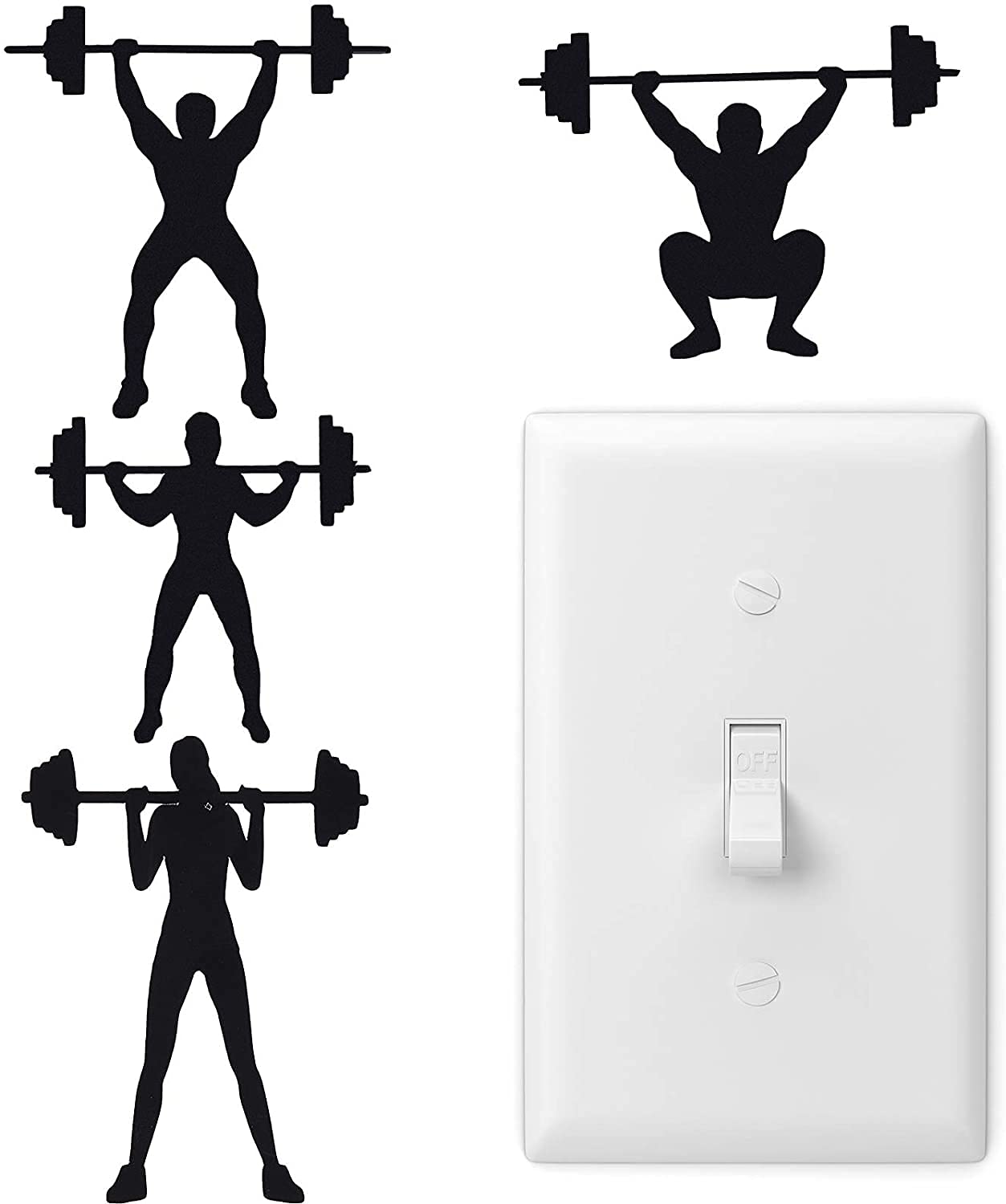 MAF 4 Pack Black Vinyl Weightlifting Decals 5