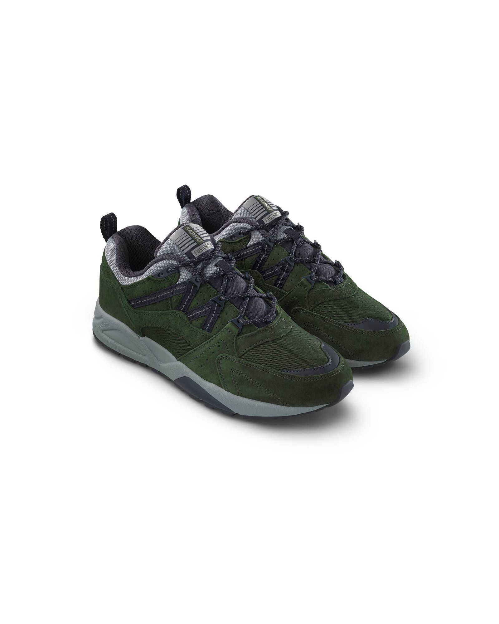FUSION 2.0 Running Shoes - Lightweight & Breathable Kompu Green/Night Sky Color - Perfect for Jogging, Gym Workouts & Daily Wear