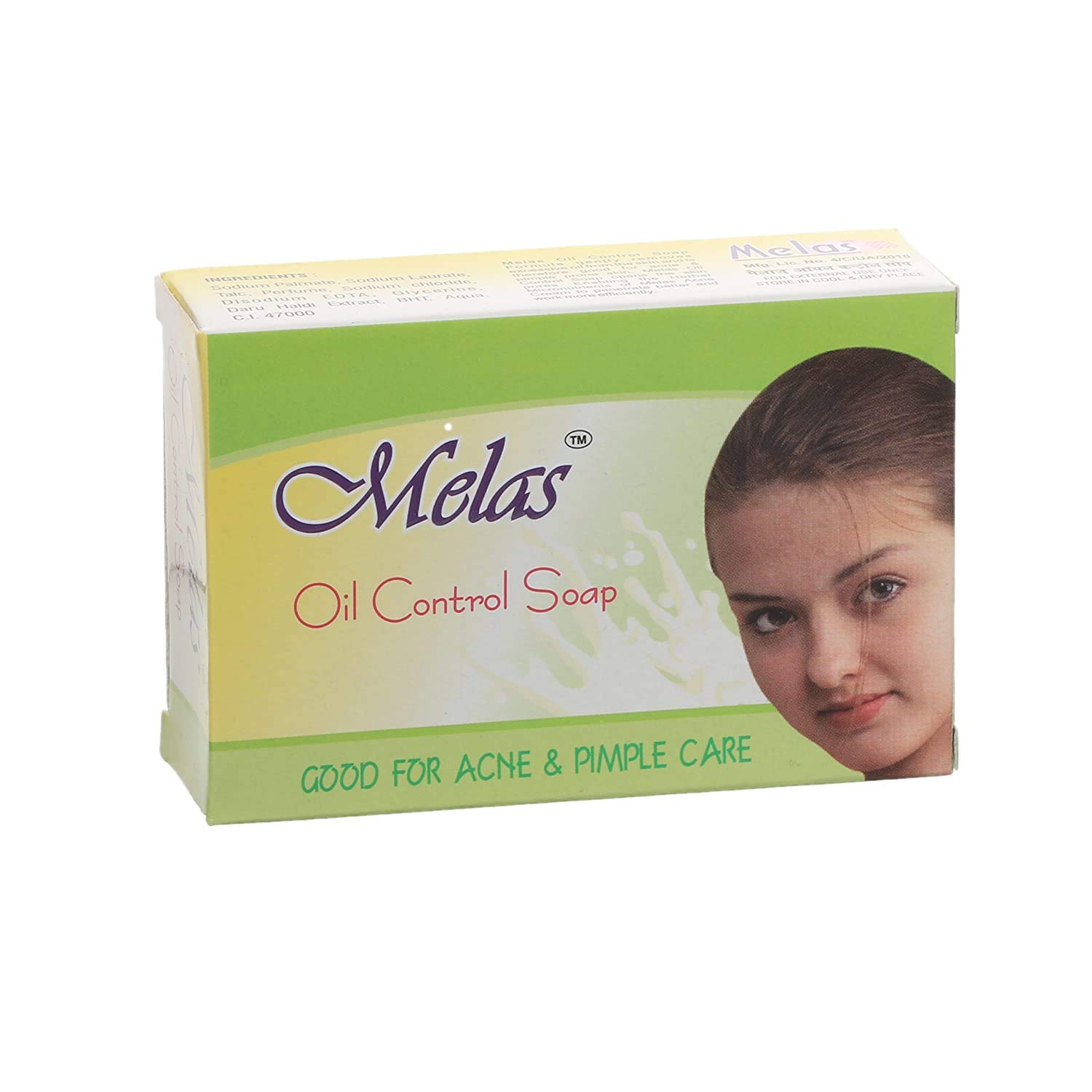 Melas Oil Control Soap 75g (3-Pack) - Deep Cleansing Face Wash for Oily & Acne-Prone Skin - Perfect for Daily Skincare Routine & Travel