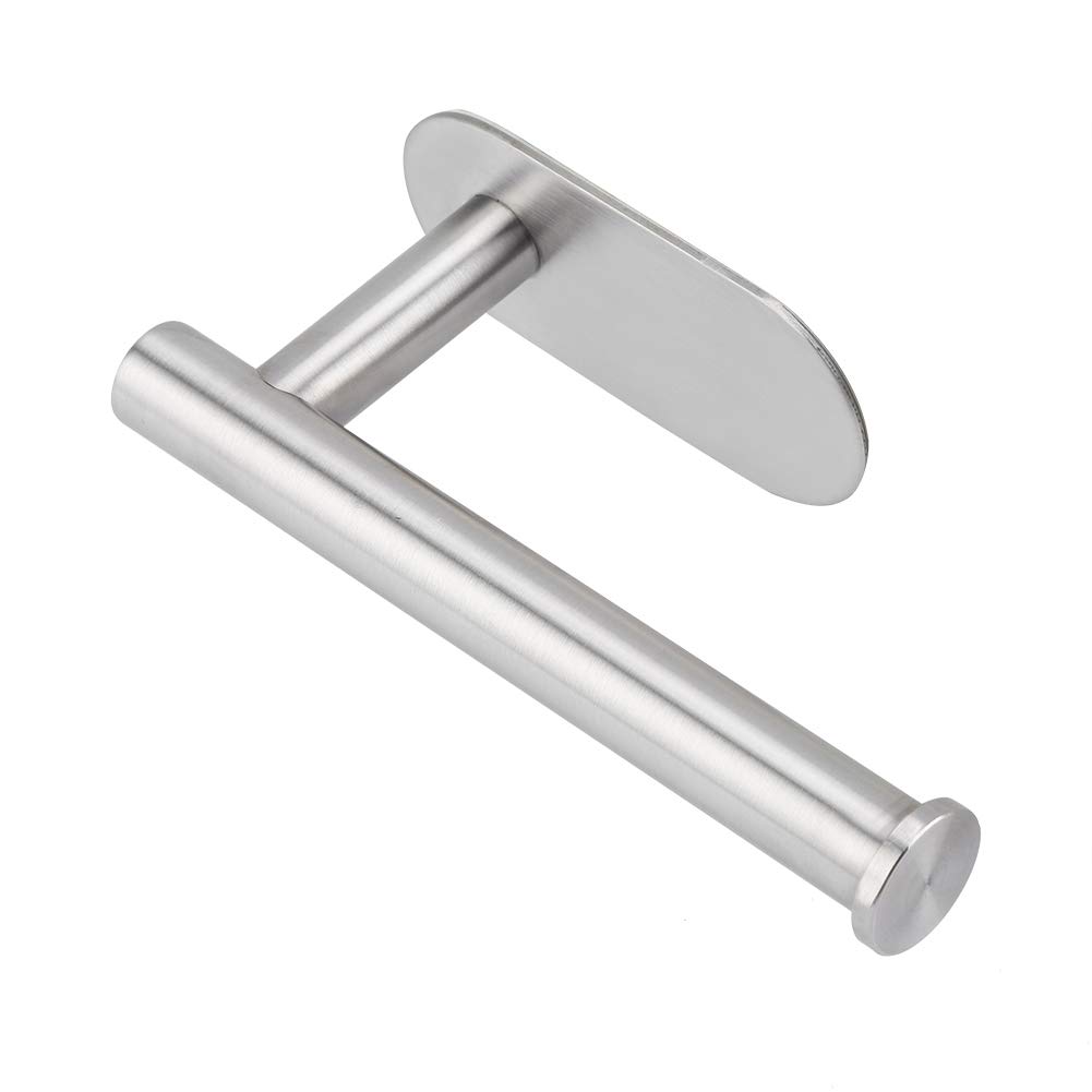 AUNMAS Stainless Steel Wall Mount Toilet Paper Holder - Single Roll Bathroom Tissue Dispenser - Rustproof & Durable for Bathroom, Kitchen, RV & Office Use
