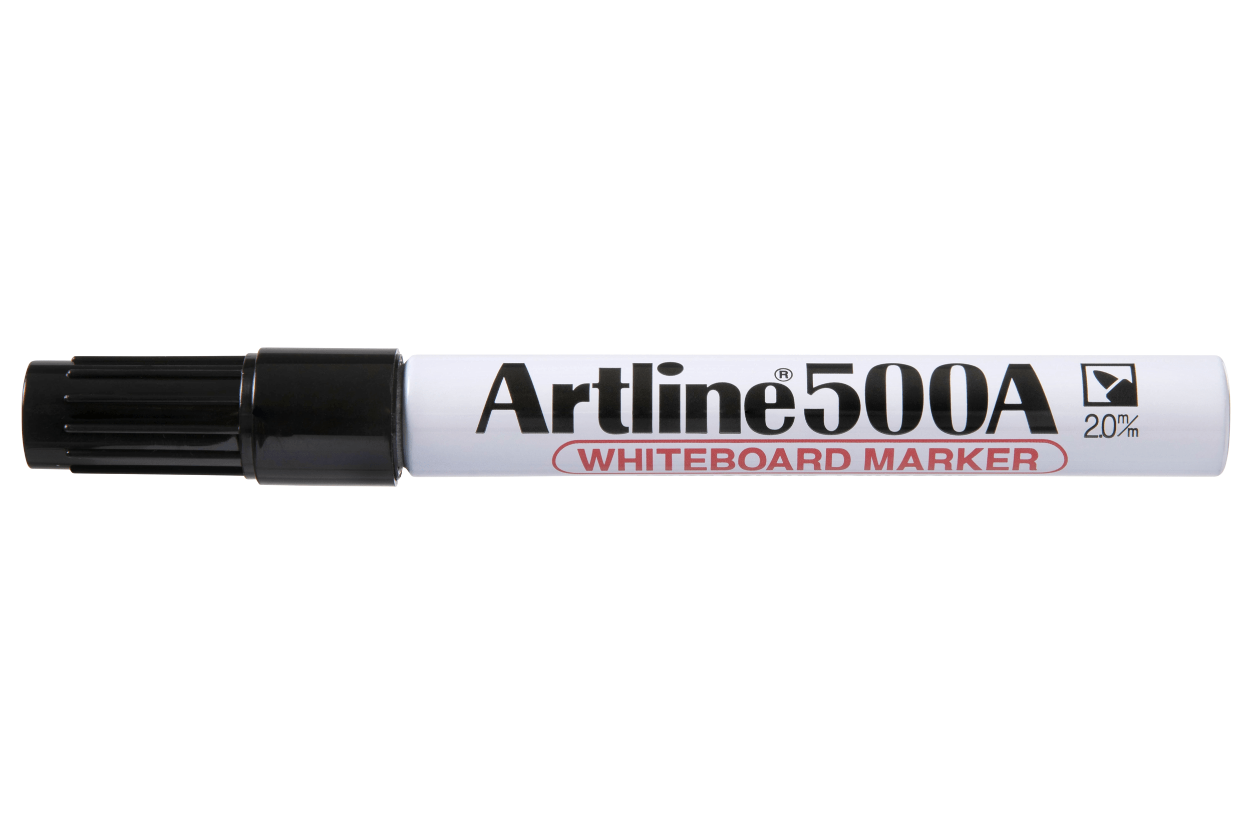 Artline 500A Whiteboard Markers - 12 Pack Black Bullet Tip (2mm) - Dry Erase Markers for Office, Classroom & Home Use - Non-Toxic & Low Odor
