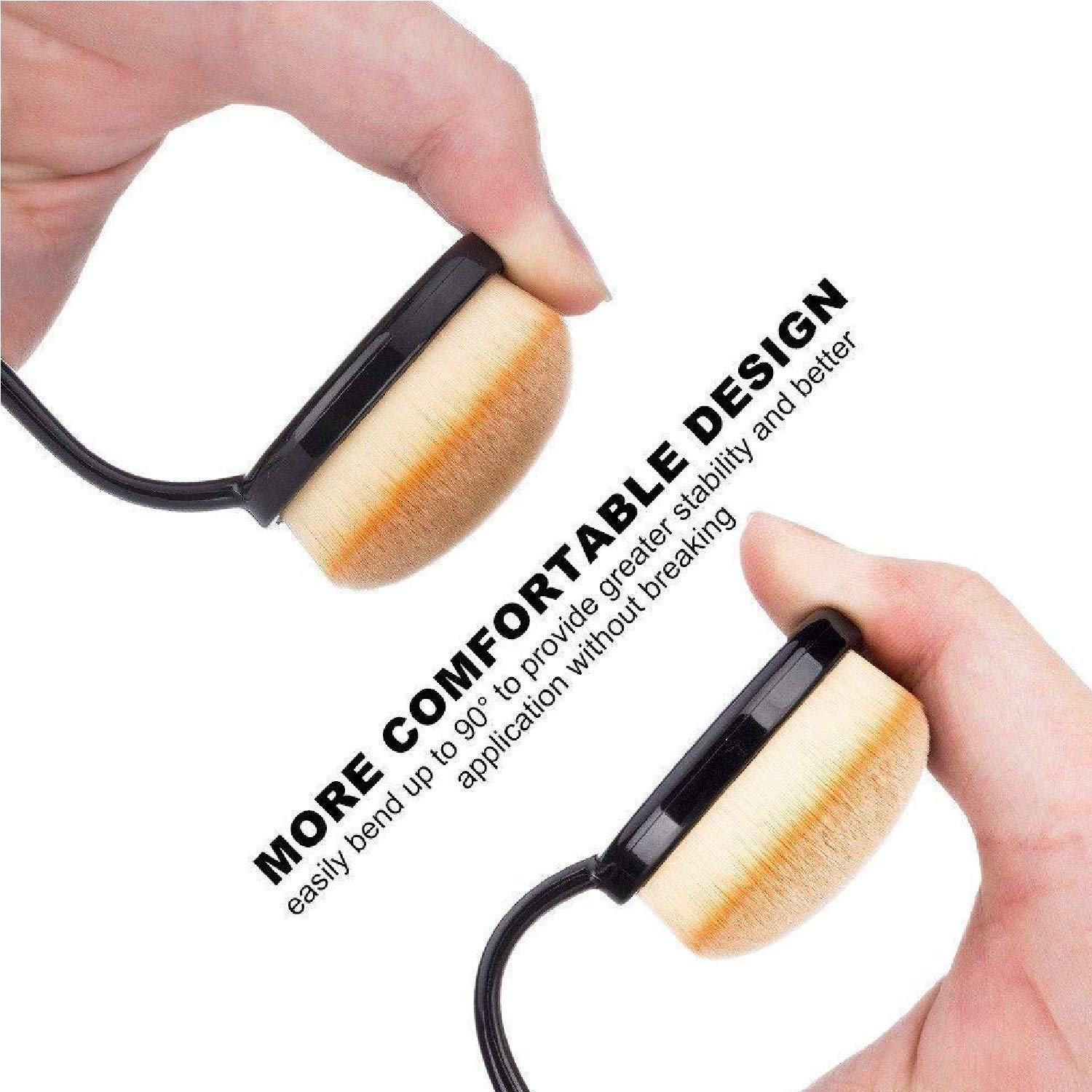 Professional Multicolor Makeup Sponges & Oval Foundation Brush Set for Liquid, Cream & Powder - Perfect for Contouring, Blending & Airbrush Finish | Beauty Essential for Makeup Artists & Beginners