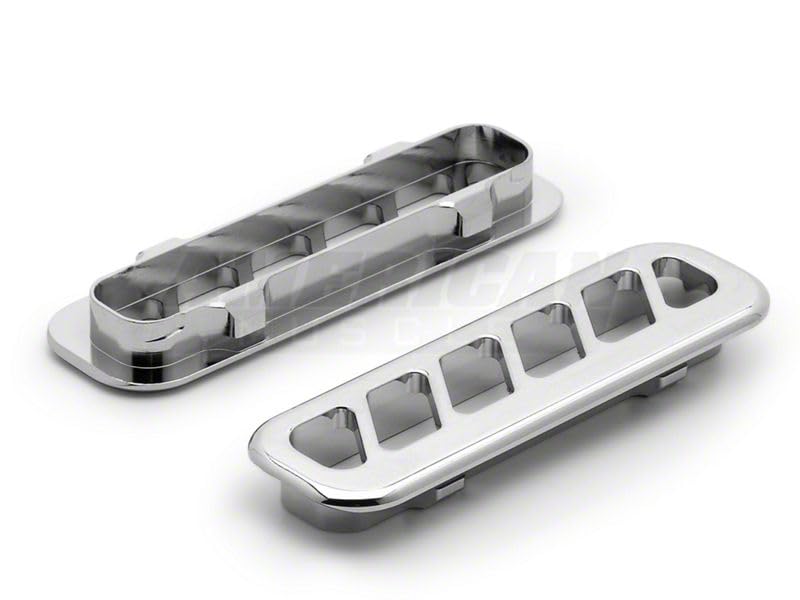 2010-2014 Ford Mustang Chrome Door Vent Louvers - Enhance Style & Airflow for Sporty Driving