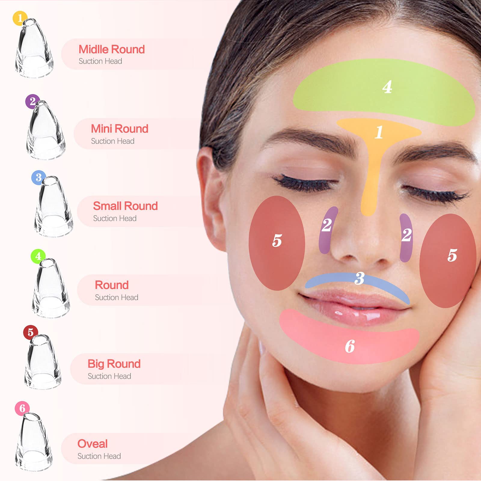 Blackhead Remover Pore Vacuum - 3 Modes, 5 Probes, USB Rechargeable for Clear Skin