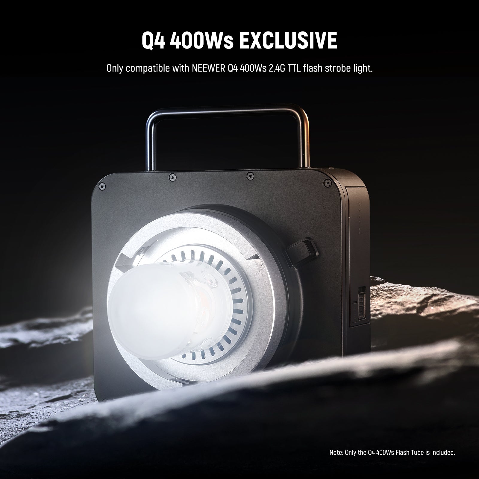 NEEWER Q4 400Ws Flash Tube Replacement - Compatible with Studio Strobe Lights, Perfect for Photography, Portraits, and Product Shoots