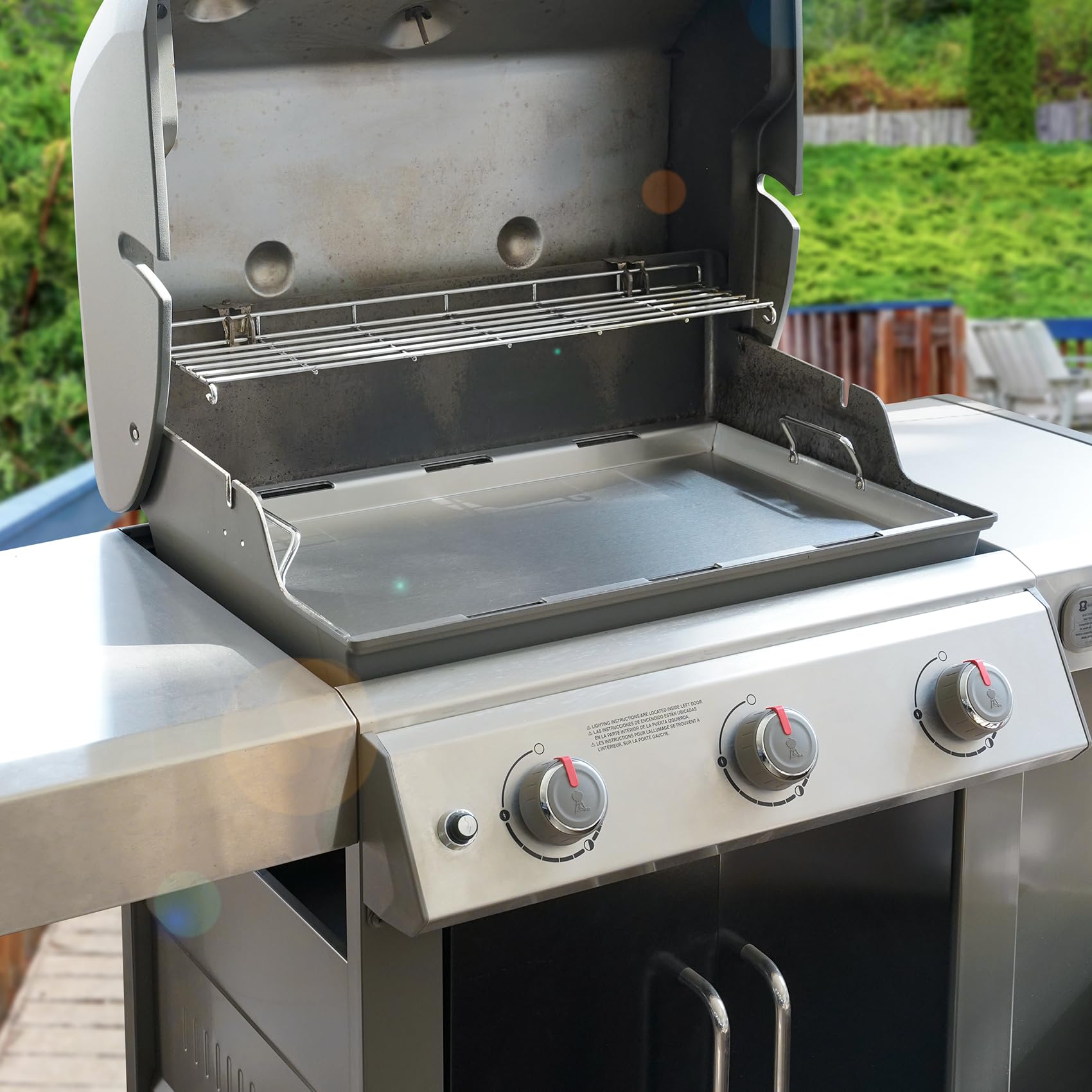 Stanbroil Stainless Steel Flat Top Griddle - Full-Size Griddle Insert for Weber Genesis II & Genesis II LX 300 Series Gas Grills | Perfect for Outdoor BBQ, Camping & Backyard Cooking