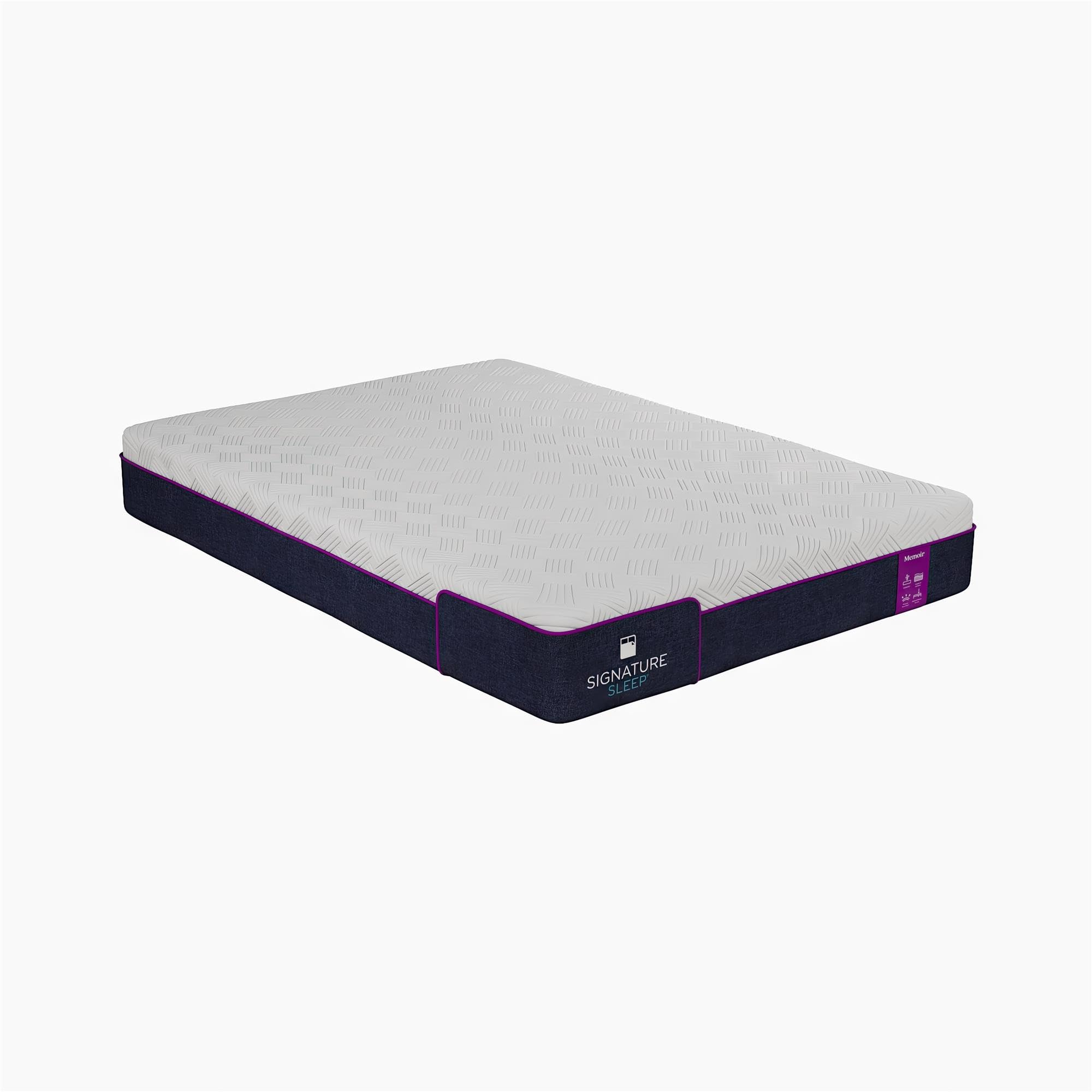 Signature Sleep Memoir 8 Inch Firm Memory Foam Mattress in a Box - CertiPUR-US & OEKO-TEX Certified - Full Size Bed Mattress for Back Pain Relief & Pressure Relief - Perfect for Guest Rooms, Dorms & Apartments