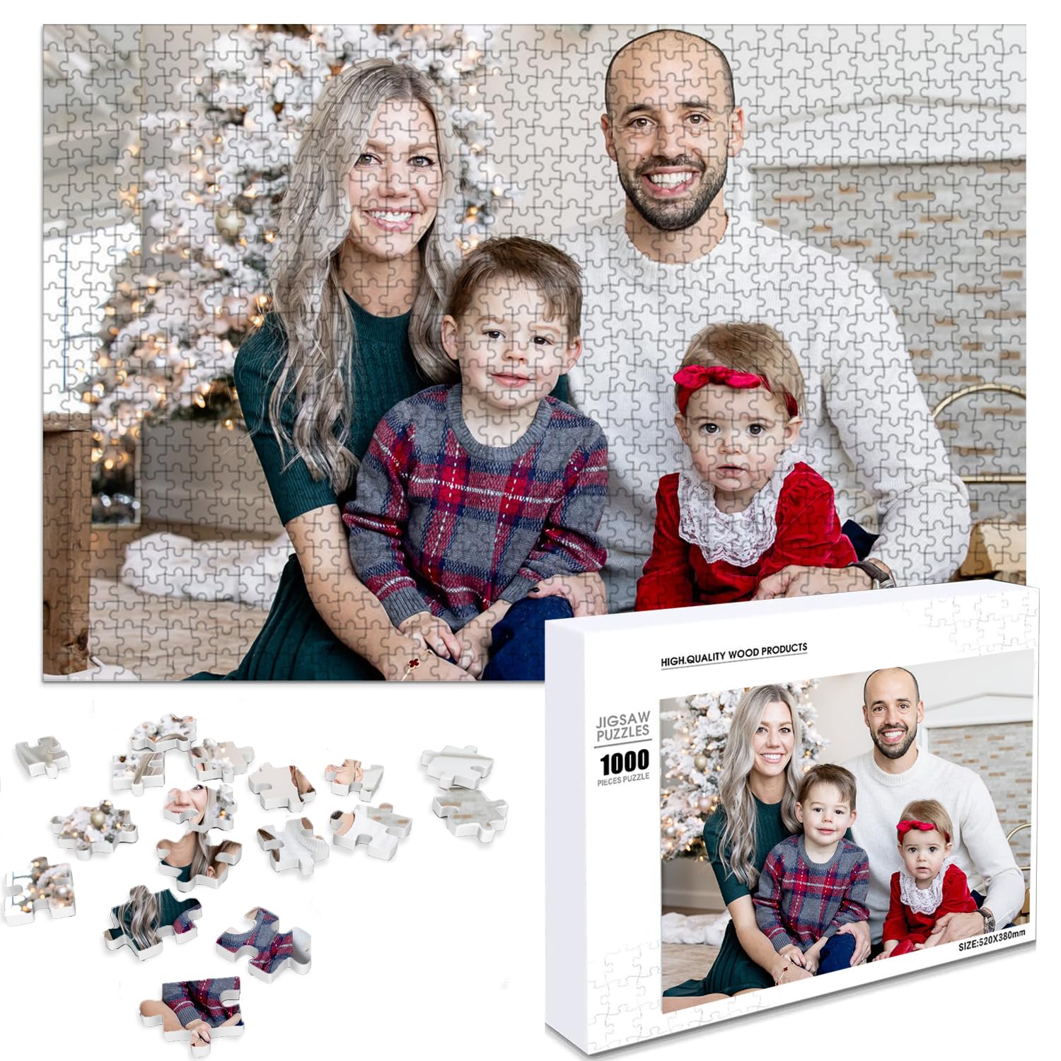 Custom Photo Puzzle - Personalized 120/200/300/500/1000 Piece Jigsaw Puzzle | Unique Gift for Family, Wedding, Graduation & Pet Lovers | Perfect for Home Decor, Memory Keepsakes & Fun Family Activities