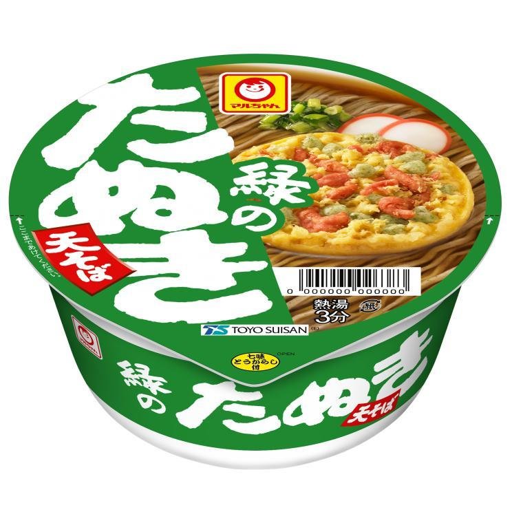 Maruchan Tanuki Soba Instant Noodles Cup 101g - Japanese Buckwheat Noodle Soup - Quick & Easy Meal for Office Lunch, College Dorm, or Late Night Snack