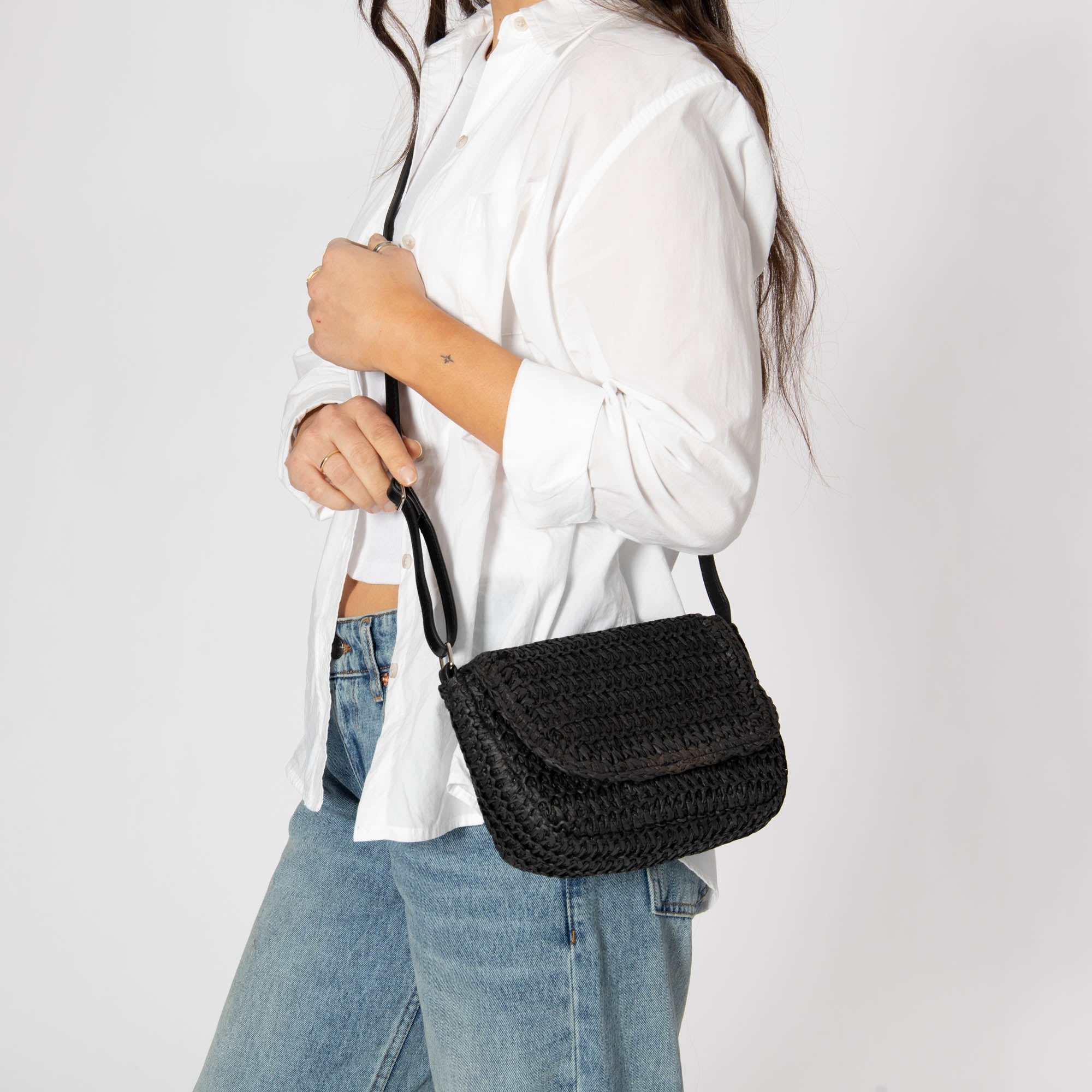 Esmeralda Crochet Mini Crossbody Bag for Women - Boho Chic Handmade Purse - Perfect for Festivals, Beach & Everyday Use