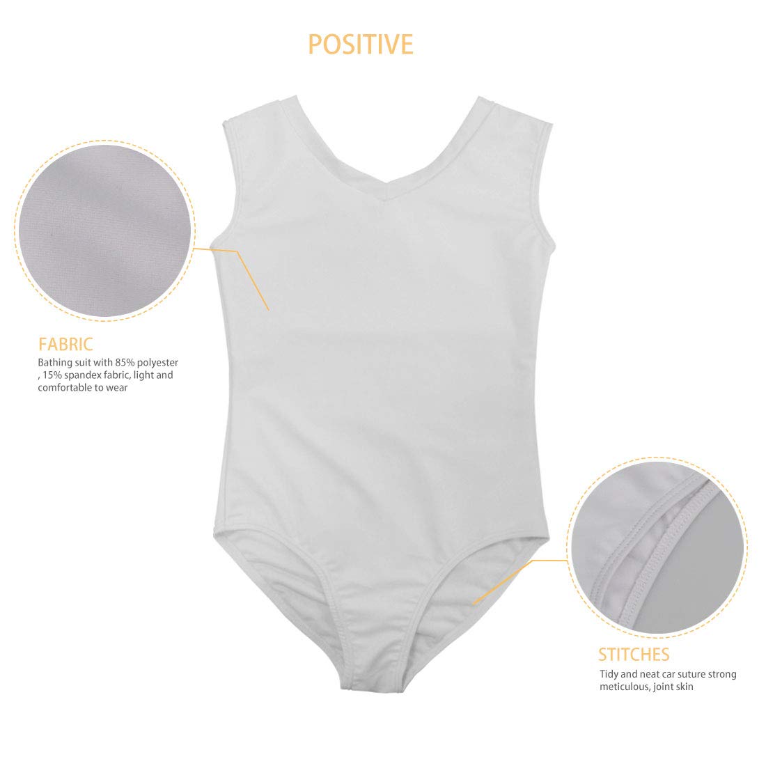 Jeiento Girls Gymnastics Leotards - Stretchy One-Piece Dance Leotards for Ages 3-14 Years | Perfect for Ballet, Gymnastics, Dance Practice & Competitions