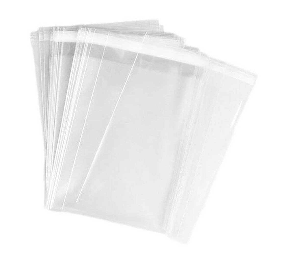 100 Pack 5'' x 7'' Clear Resealable Cellophane Bags with Adhesive Closure - Perfect for Bakery, Candles, Cookies, Snacks & Candy Storage | Ideal for Food Packaging, Party Favors & Retail Display