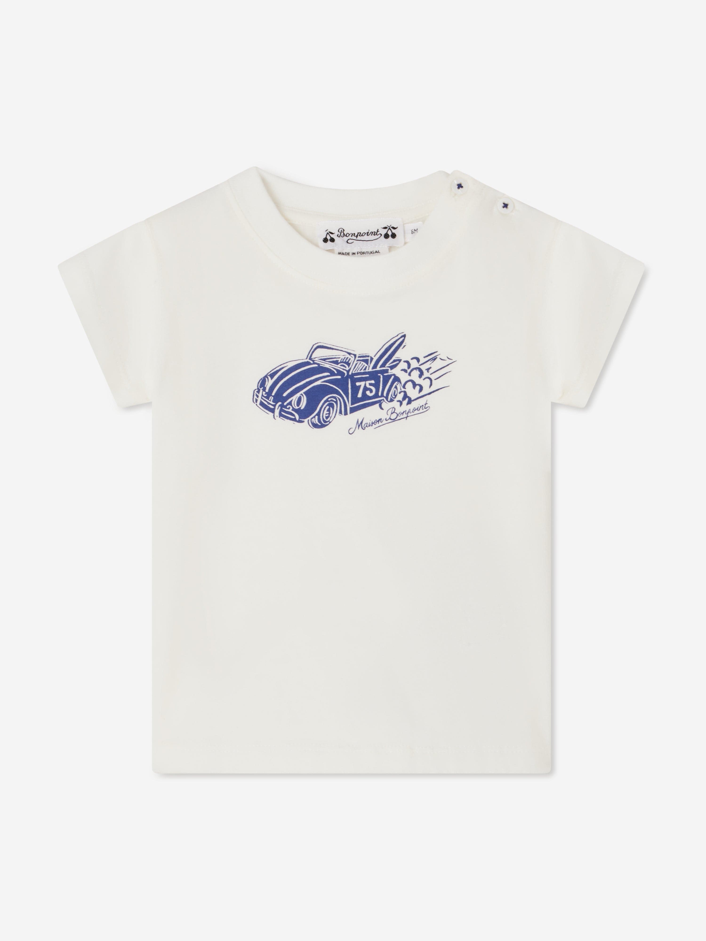 Baby Boys Ivory Tom T-Shirt - Soft Cotton Short Sleeve Tee for Toddlers | Perfect for Playdates, Daycare & Family Photos