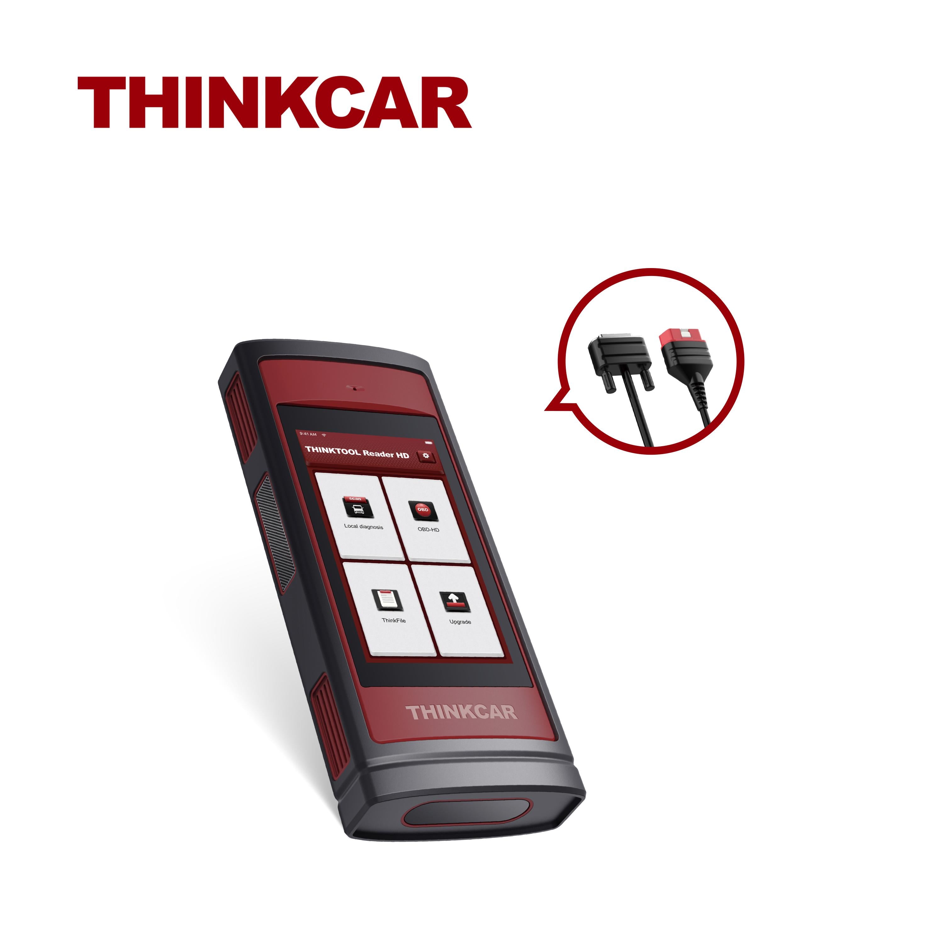 5 Inch Professional OBD2 Scanner for Heavy Duty Trucks & Commercial Vehicles - THINKTOOL READER HD Automotive Diagnostic Tool | Engine Fault Code Reader for Fleet Maintenance & Repair Shops