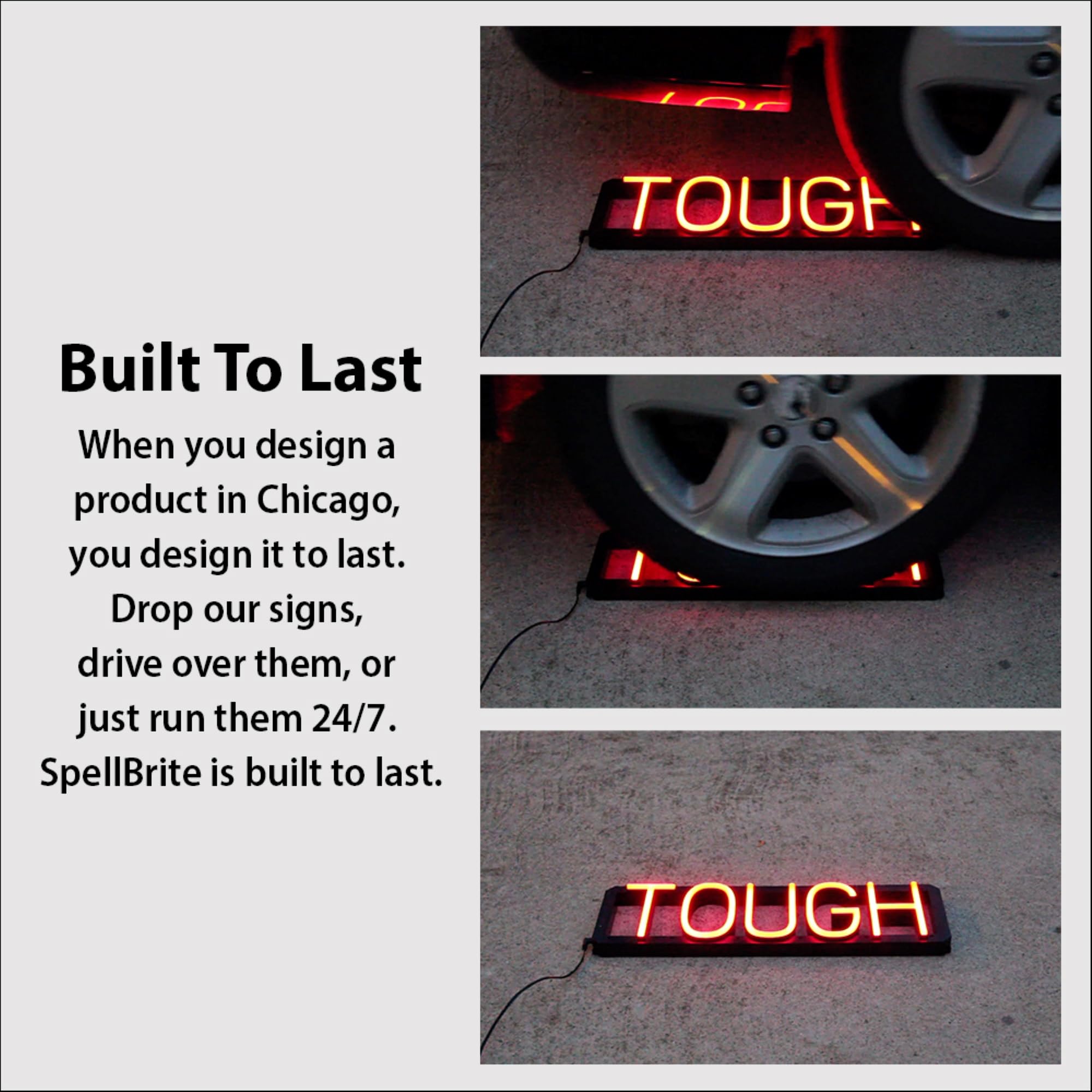 SpellBrite TUNE UPS LED Neon Sign for Auto Mechanics - Blue Lighted Garage Decor, 29.3x6.3 Inches - Perfect for Auto Shops, Car Dealerships & Man Cave Decor