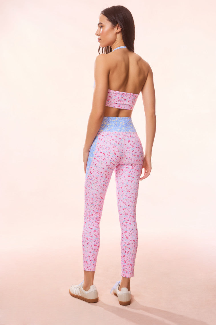 Highland Floral Print Active Leggings for Women - Yoga, Running & Gym Workout - Stretchy & Comfortable Workout Pants for Fitness & Lounge Wear
