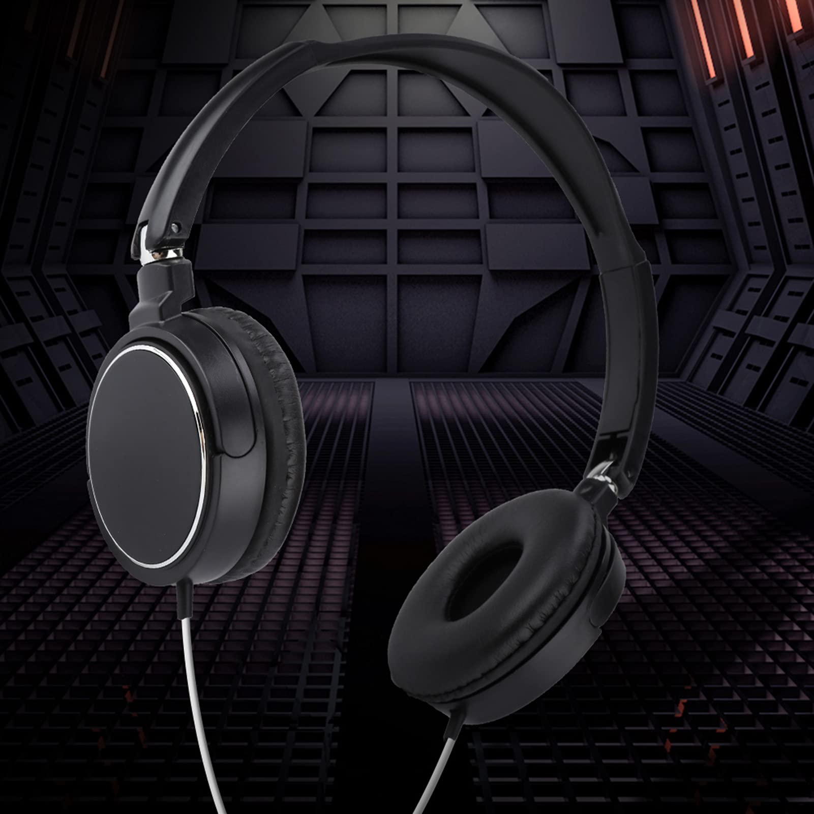 Premium Over-Ear Wired Headphones with HiFi Stereo Sound, Lightweight Foldable Design & Adjustable Headband - Perfect for Music, Gaming, Office Work & Travel