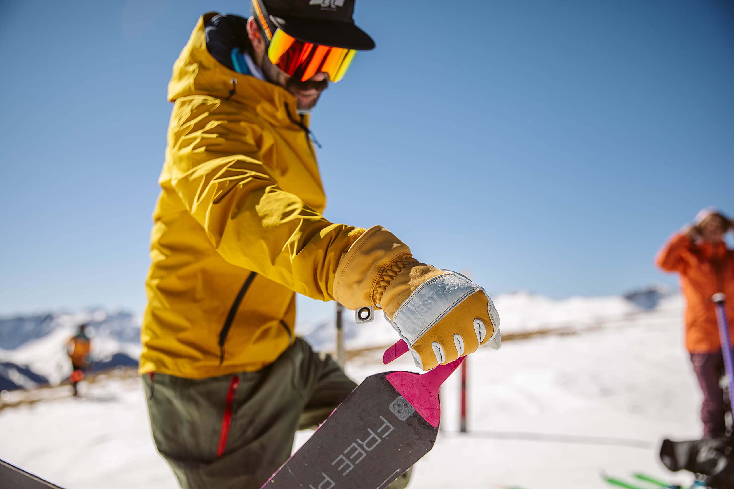 Hestra Men's & Women's Ski Gloves - Premium Guide Leather Winter Gloves with Warm Wool Lining for Alpine Skiing & Snowboarding