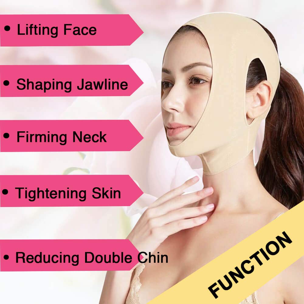 Reusable Chin Slimming Strap - Face Lift Tape for V-Line Jawline Shaping & Double Chin Reduction | Anti-Snoring Solution for Men & Women | Perfect for Night Use, Workouts, and Daily Beauty Routine