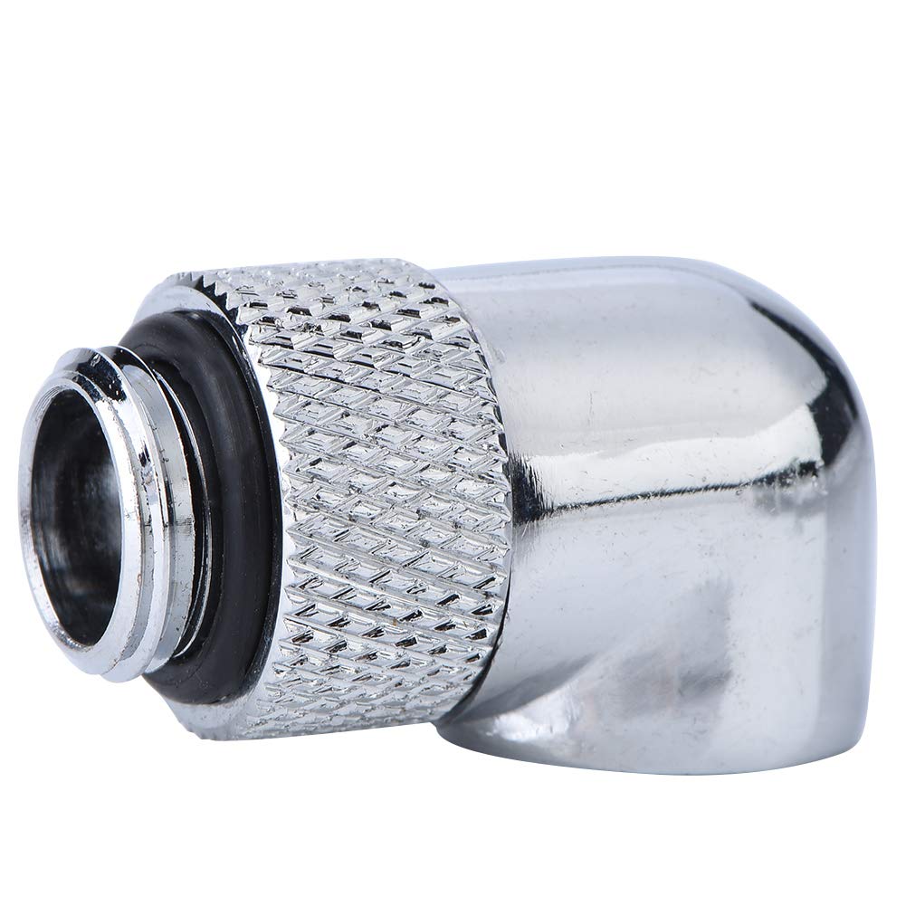 Qinlorgo Silver Tube Fitting for PC Water Cooling System - Durable & Practical Computer Liquid Cooling Connector - Perfect for Custom Gaming Rigs and High-Performance Desktop Builds